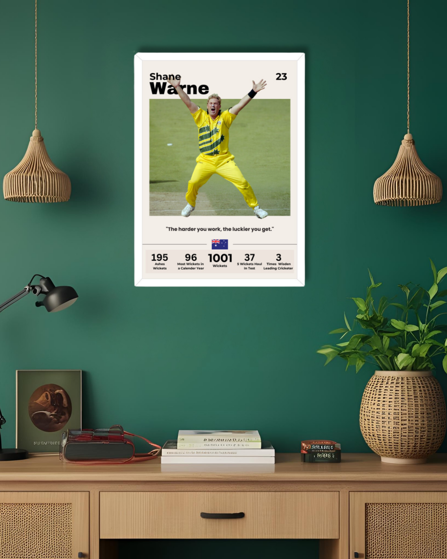 Shane Warne Poster Houseofmagnetic