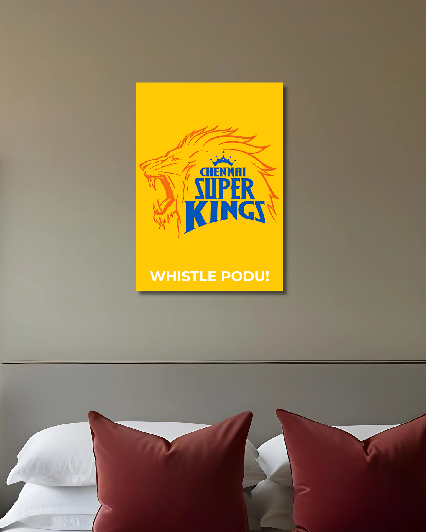 Chennai Super Kings (CSK) Poster - Whistle Podu Houseofmagnetic