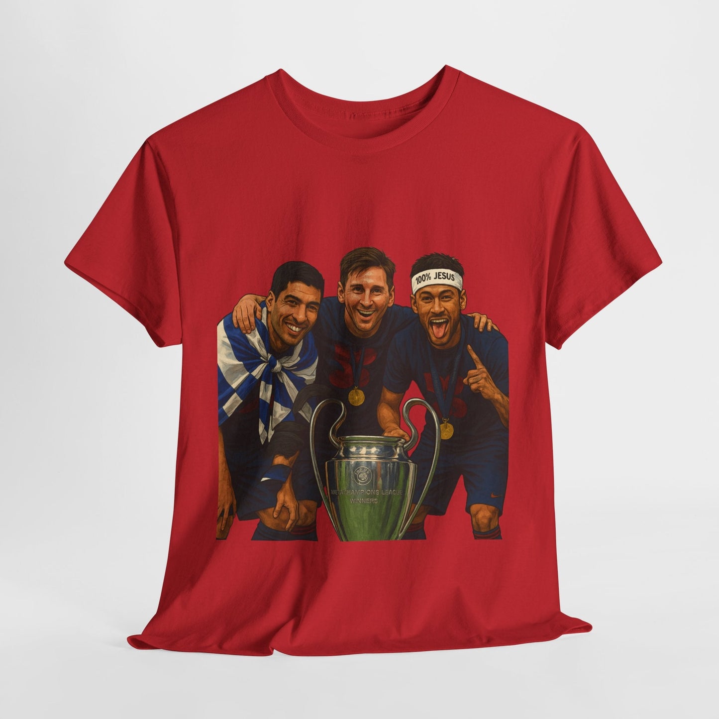 Legendary Trio Champions T-Shirt – UEFA Cup Celebration Tee | House of Magnetic HOUSE OF MAGNETIC