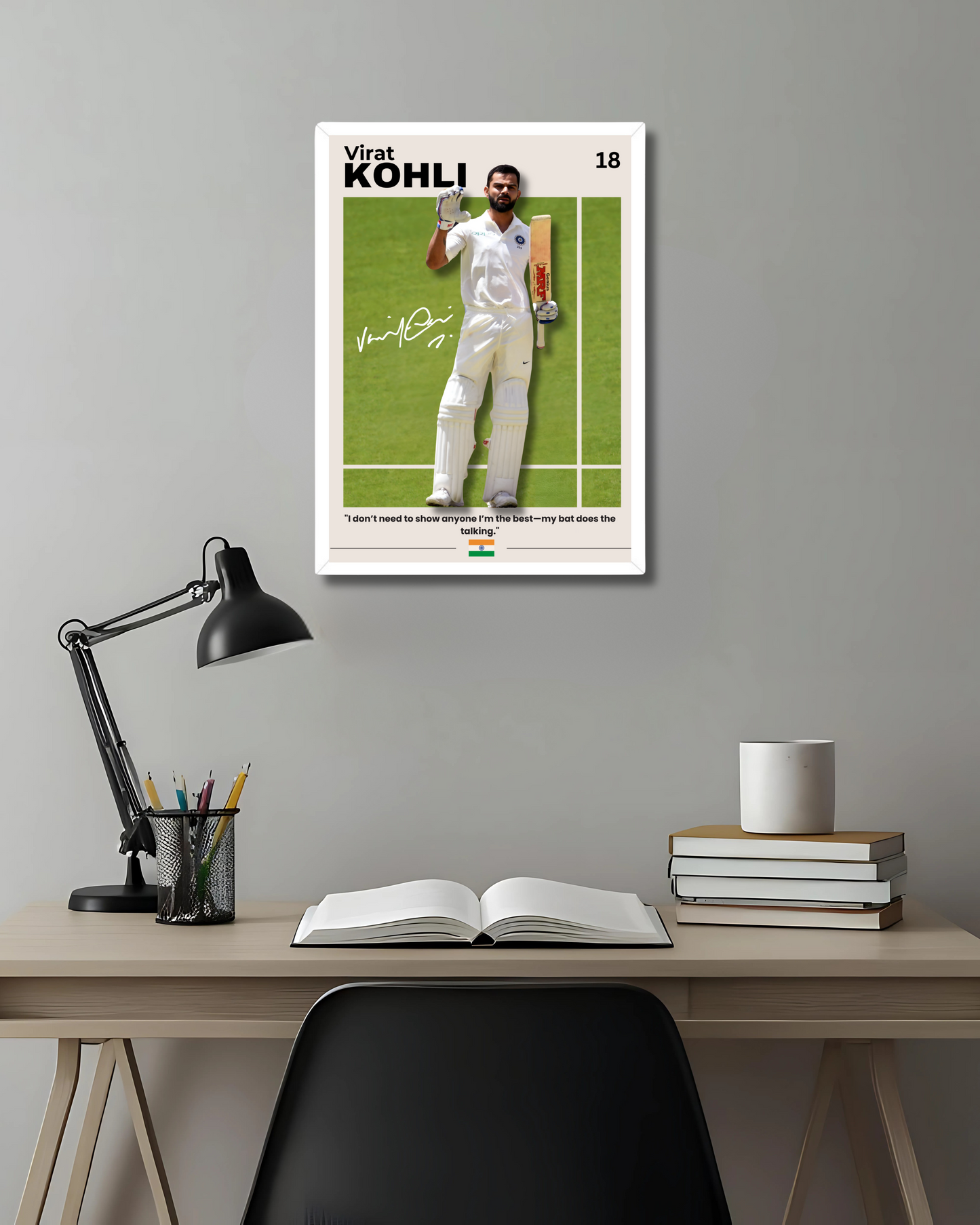 Virat Kohli Poster | "My Bat Does the Talking" Houseofmagnetic