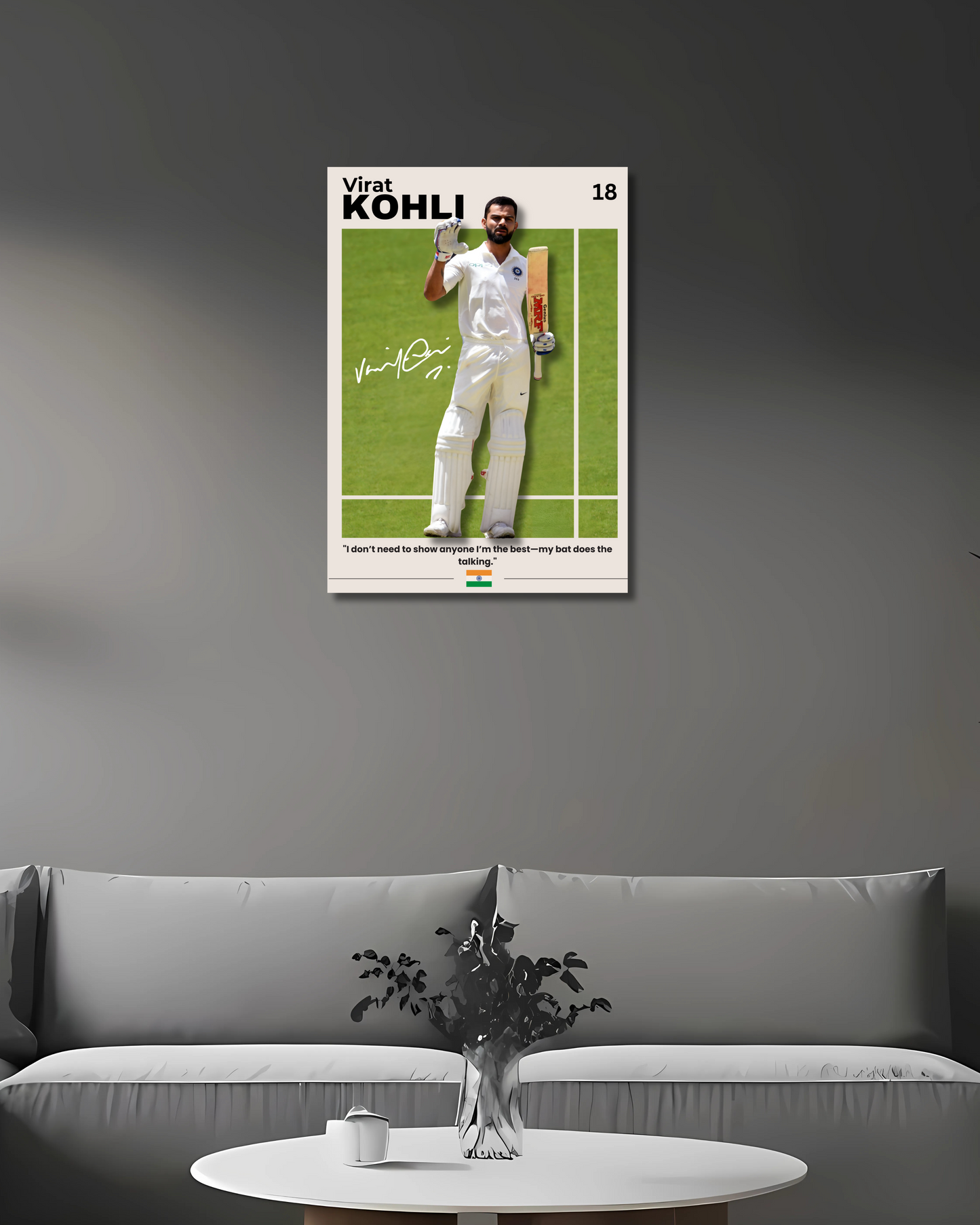 Virat Kohli Poster | "My Bat Does the Talking" Houseofmagnetic