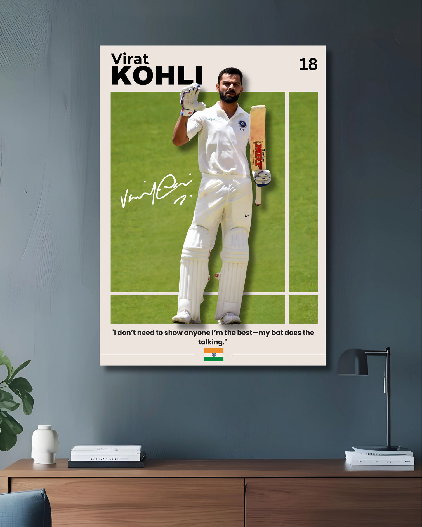 Virat Kohli Poster | "My Bat Does the Talking" Houseofmagnetic
