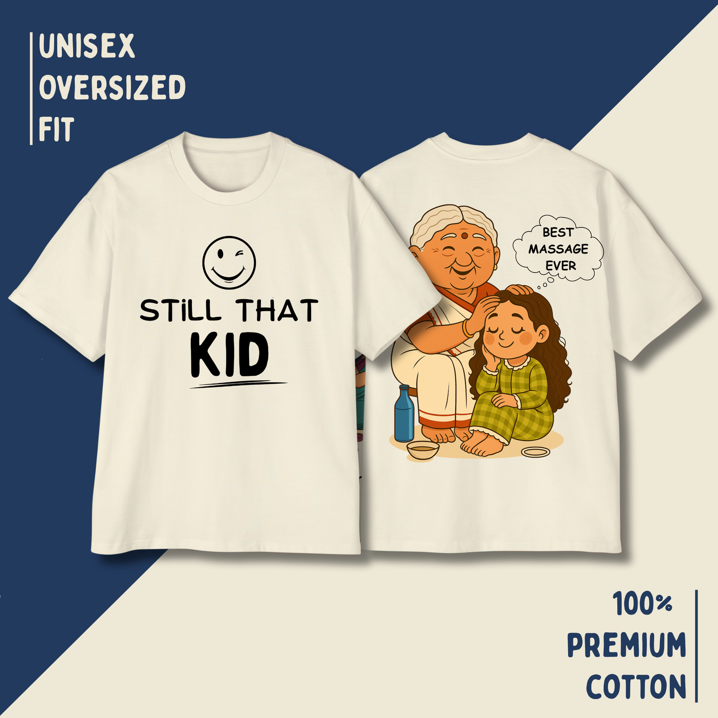 Still That Kid – “Best Massage Ever” Oversized Unisex T-Shirt HOUSE OF MAGNETIC