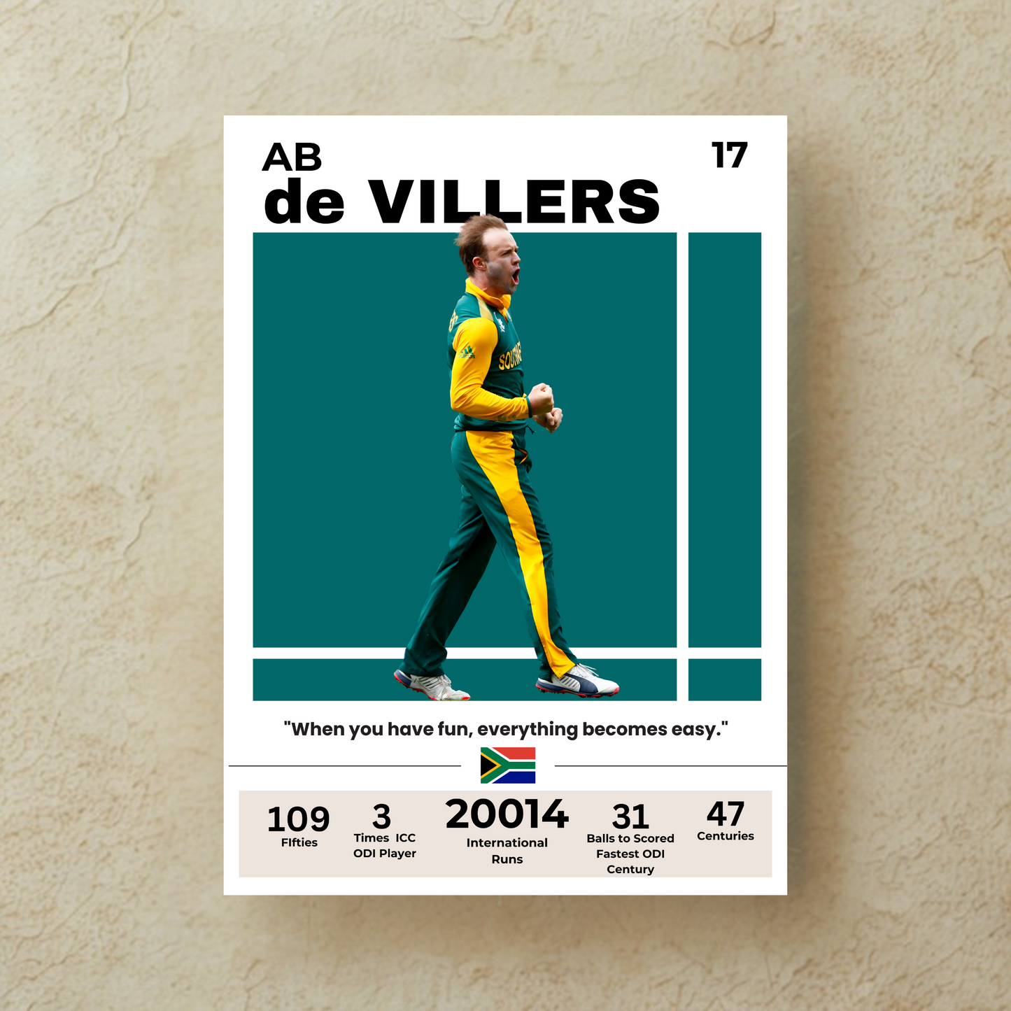 AB de Villiers Poster Houseofmagnetic