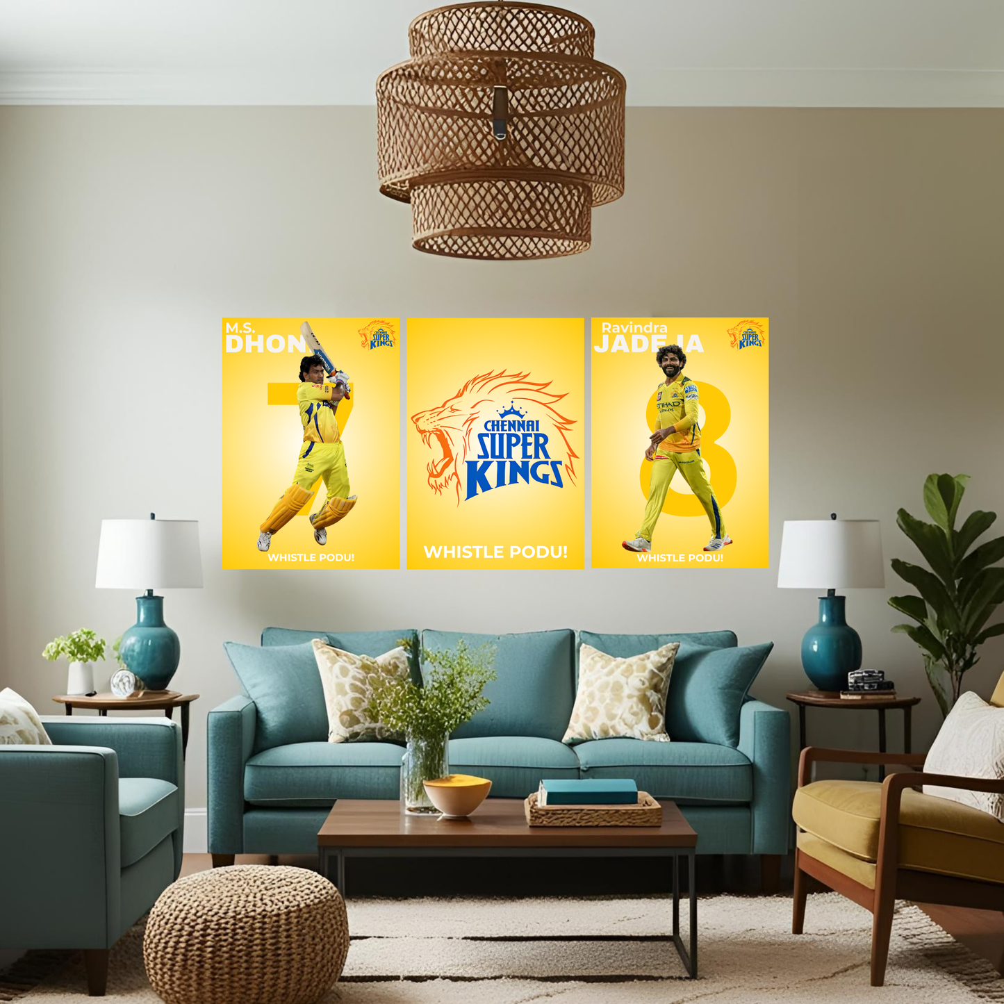 Chennai Super Kings Poster Combo – Set of 3 Houseofmagnetic