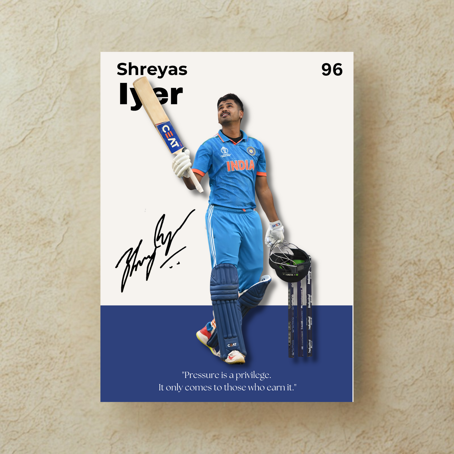 Shreyas Iyer Poster Houseofmagnetic