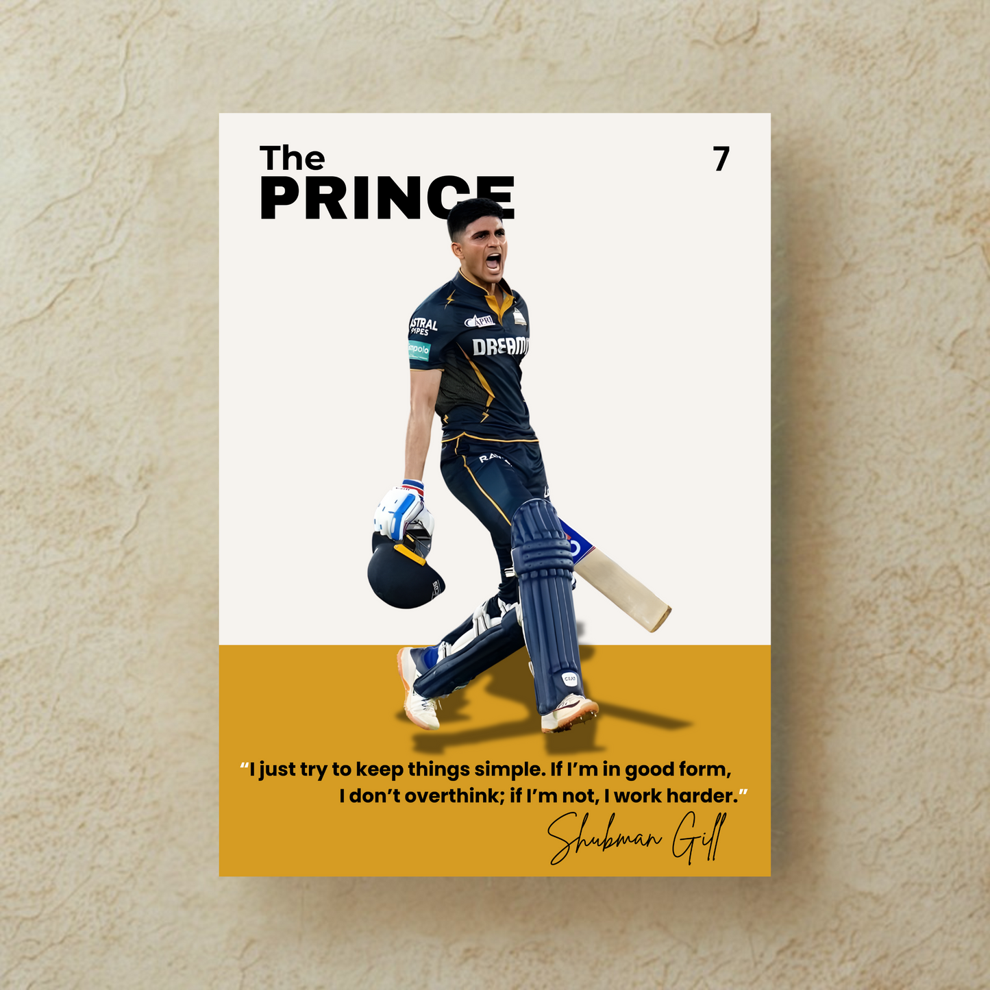 Shubman Gill Poster Houseofmagnetic