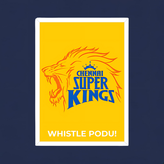 Chennai Super Kings (CSK) Poster - Whistle Podu Houseofmagnetic