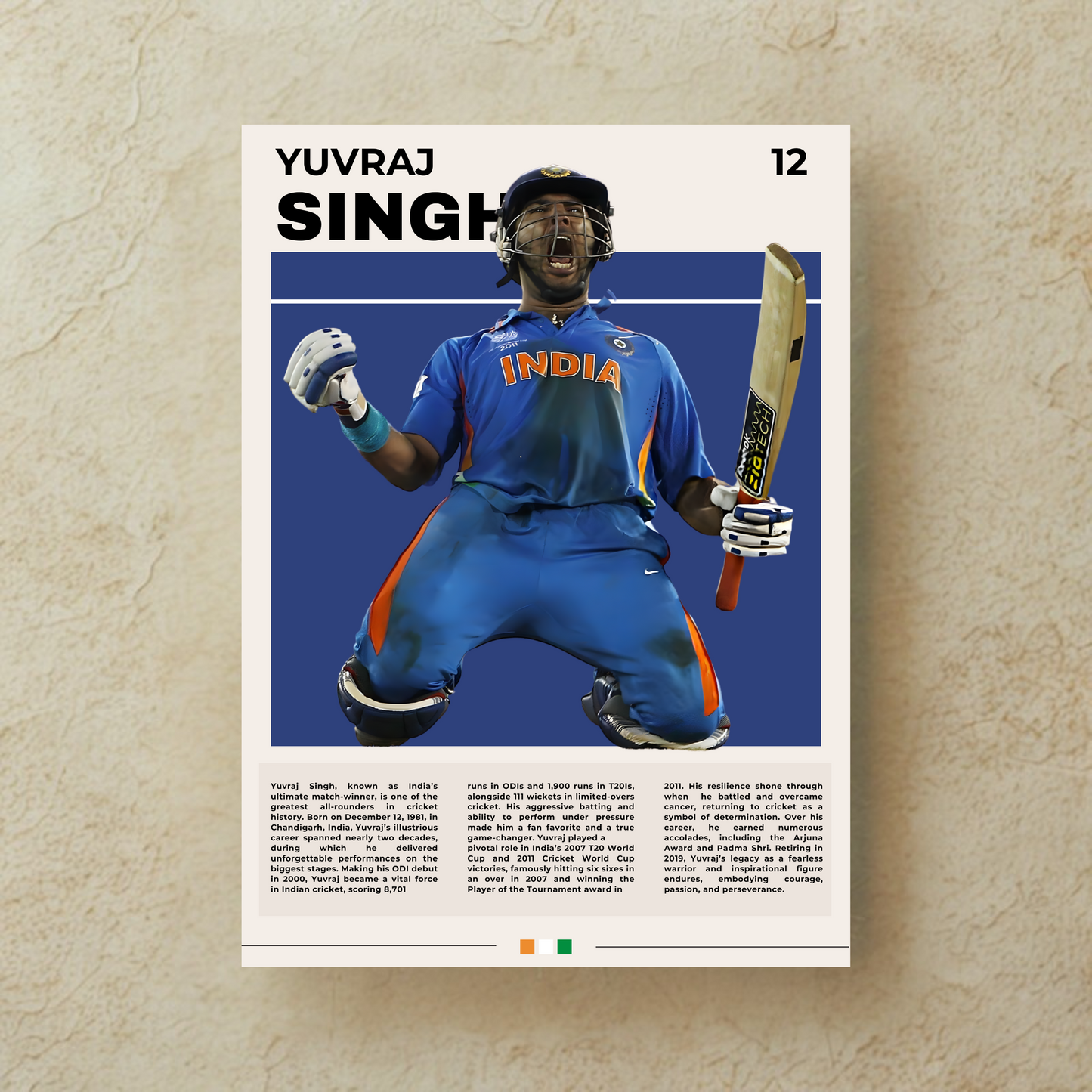 Yuvraj Singh Poster Houseofmagnetic