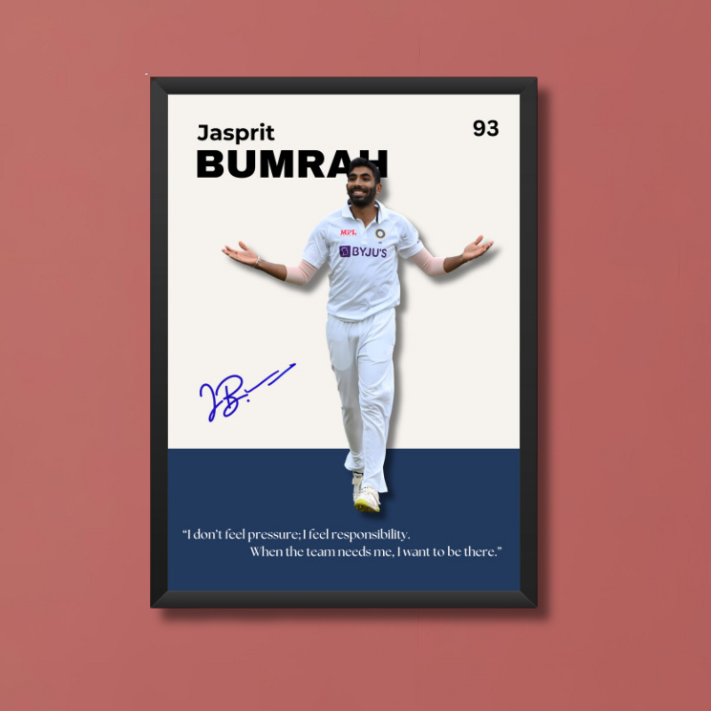 Jasprit Bumrah Poster Houseofmagnetic