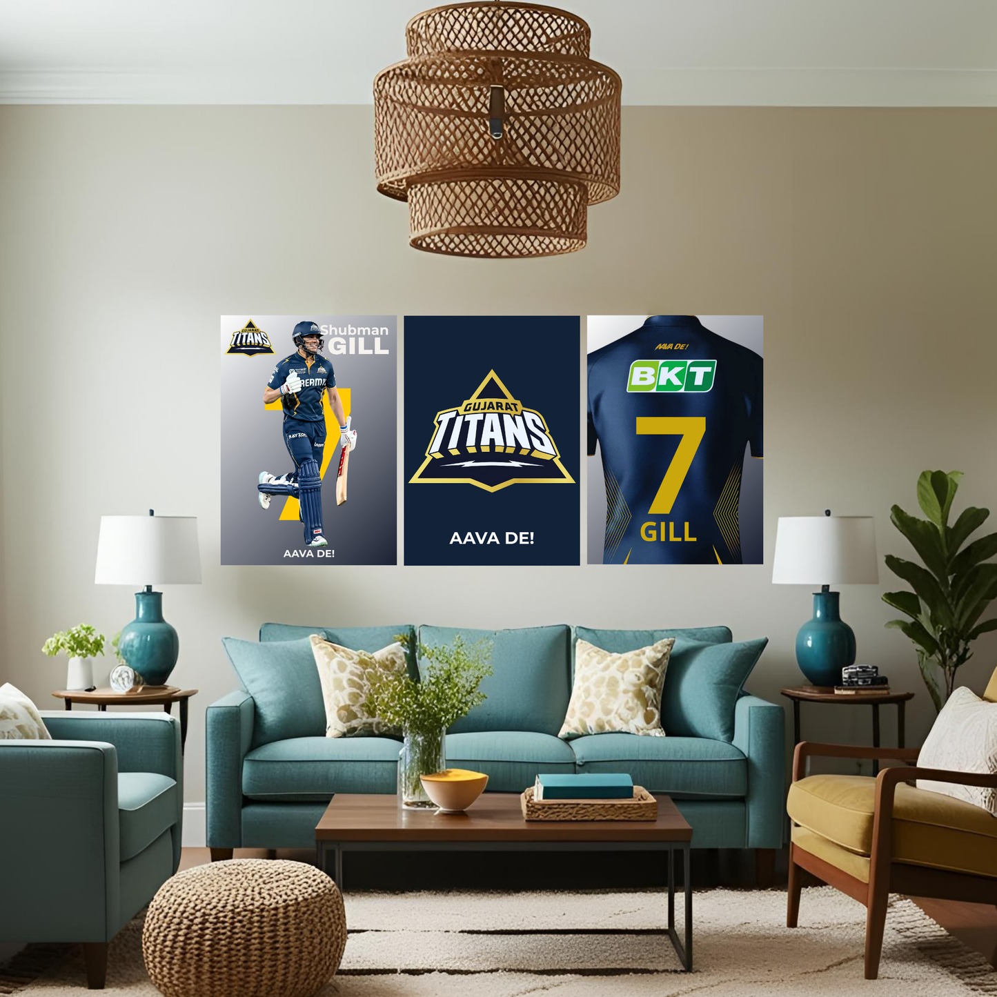 Gujarat Titans Poster Combo – Set of 3 Houseofmagnetic