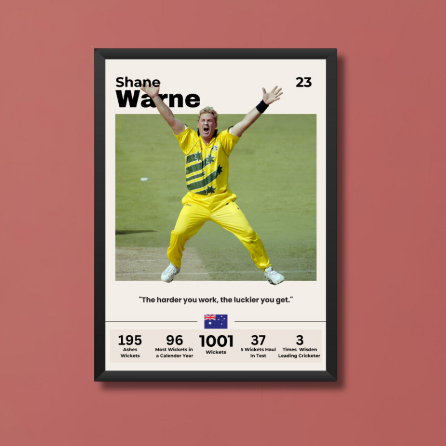 Shane Warne Poster Houseofmagnetic