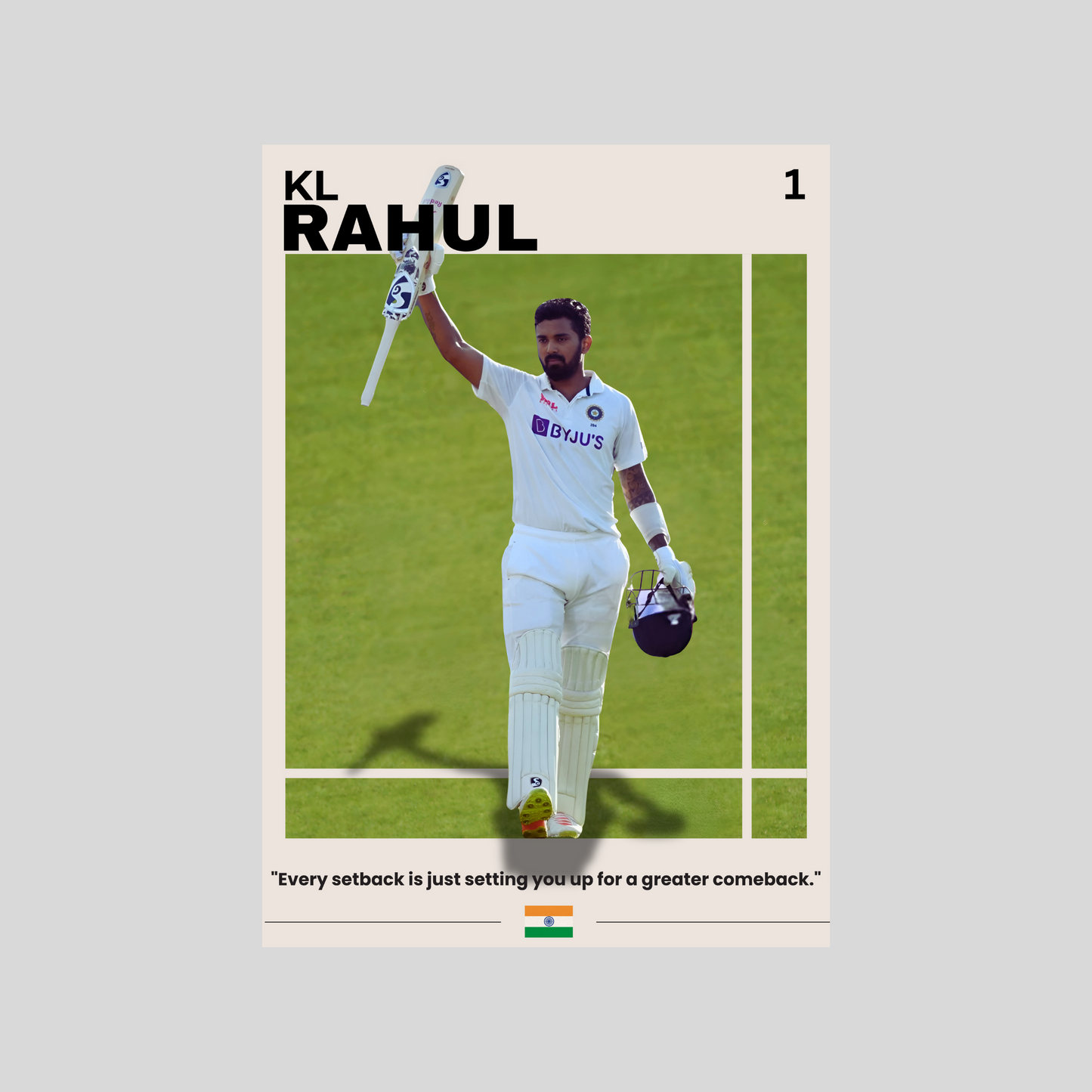 KL Rahul Test Poster Houseofmagnetic