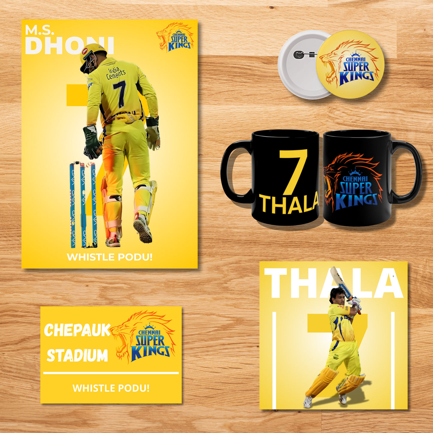 MS Dhoni Fan Combo Pack Houseofmagnetic