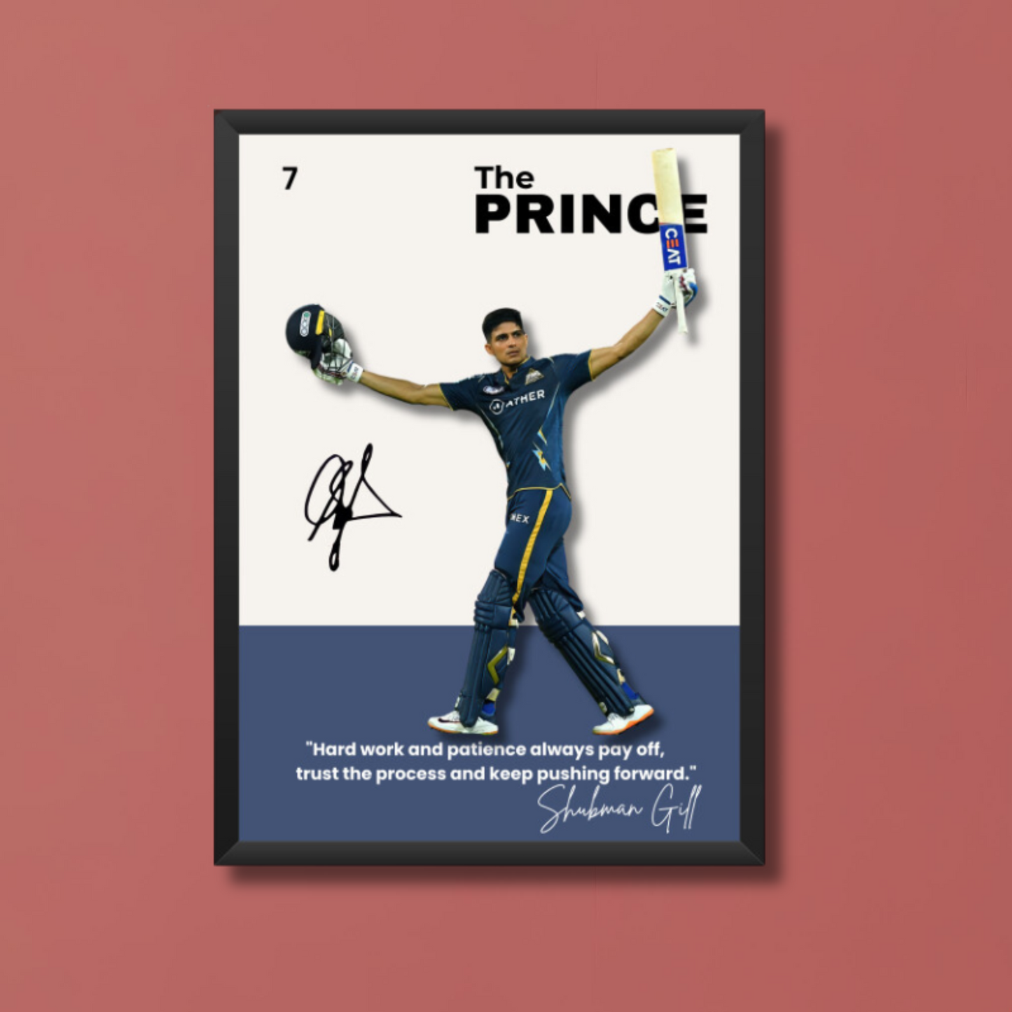 Shubman Gill Poster - The Prince of Cricket Houseofmagnetic
