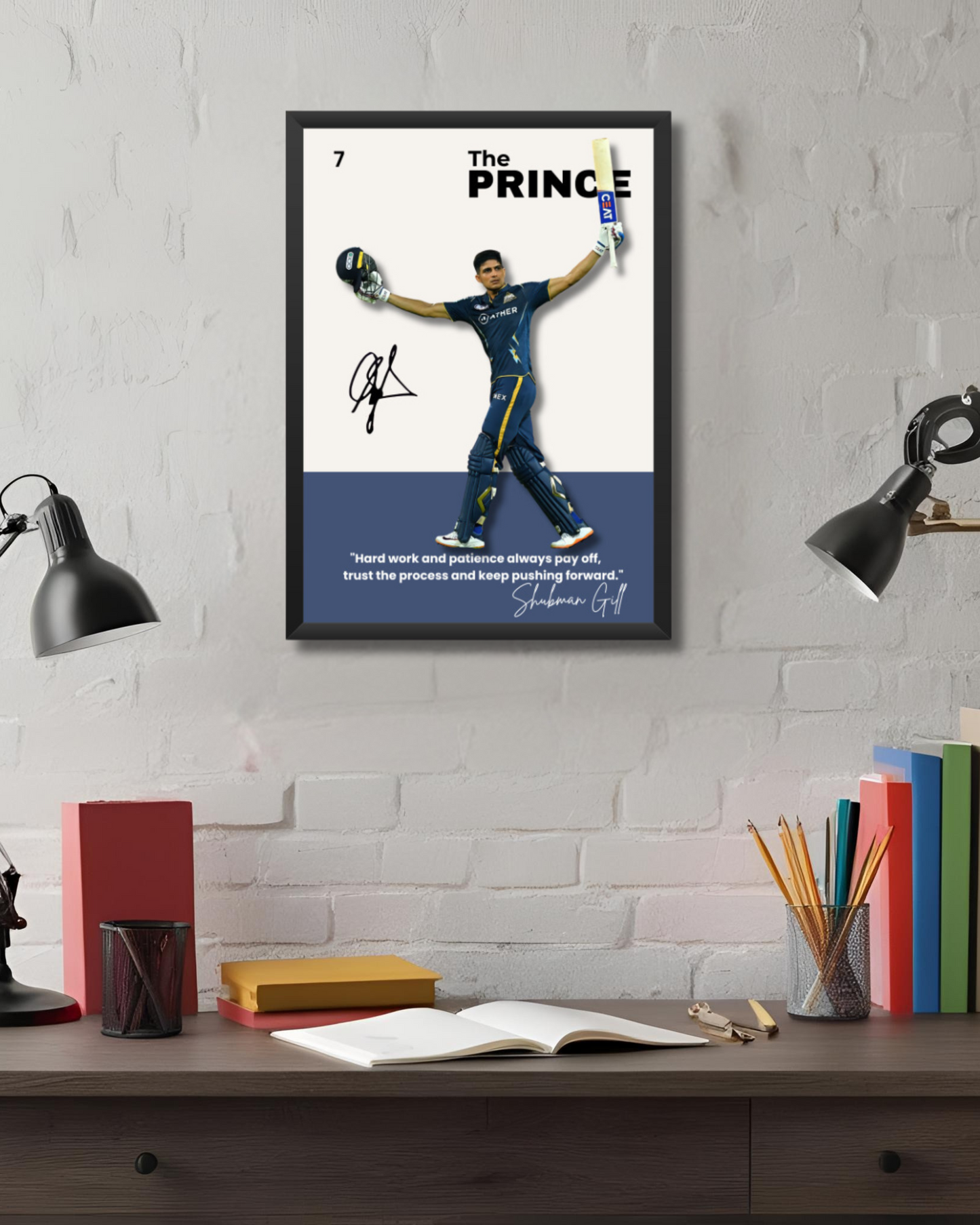 Shubman Gill Poster - The Prince of Cricket Houseofmagnetic