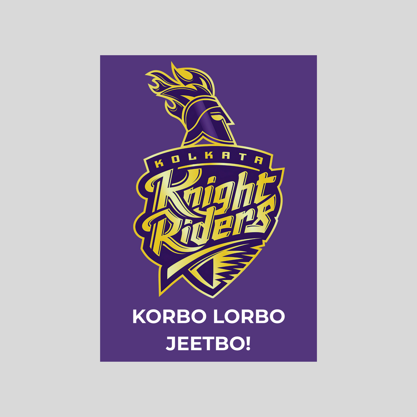 Kolkata Knight Riders Poster Houseofmagnetic