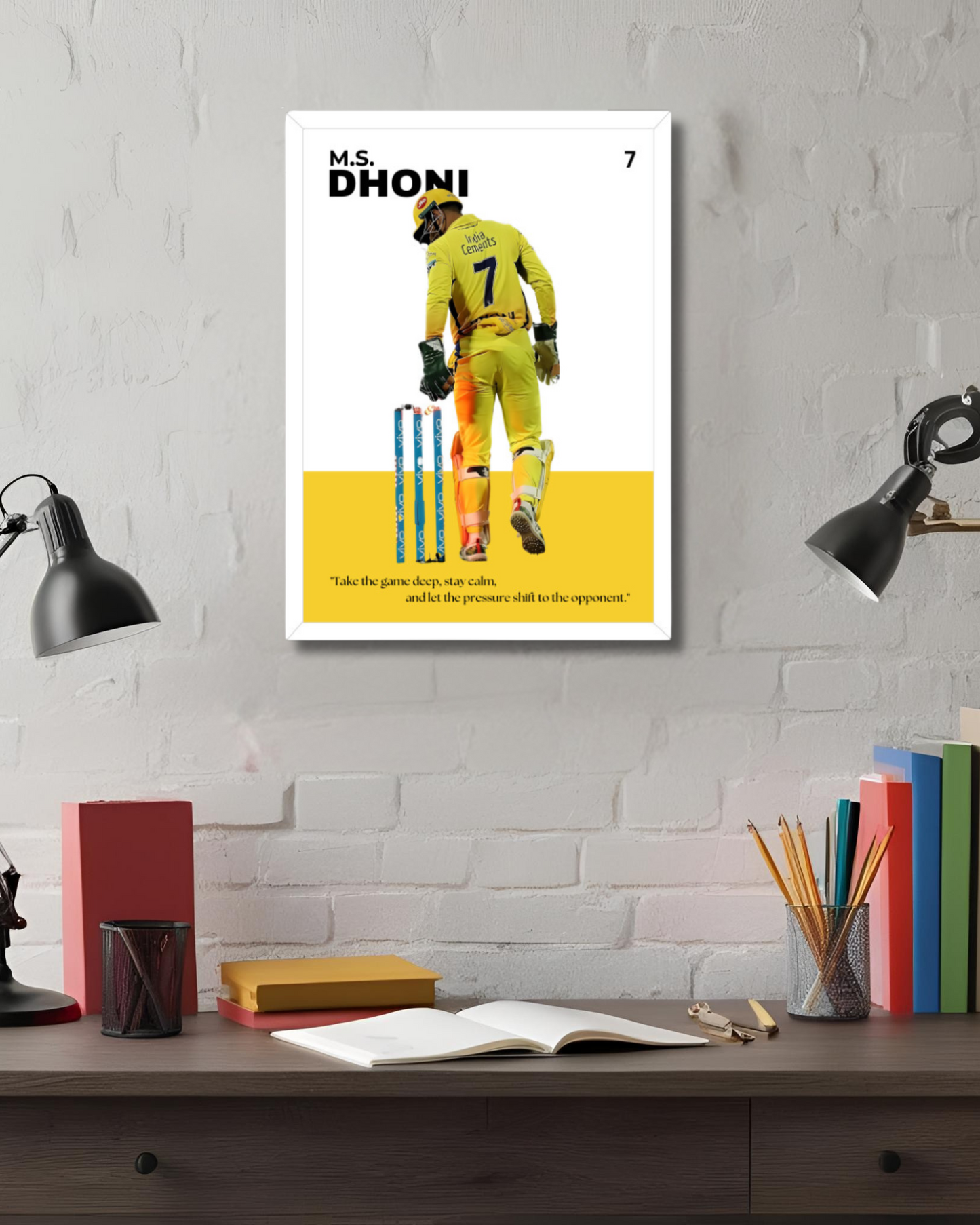 M.S. Dhoni Poster Houseofmagnetic