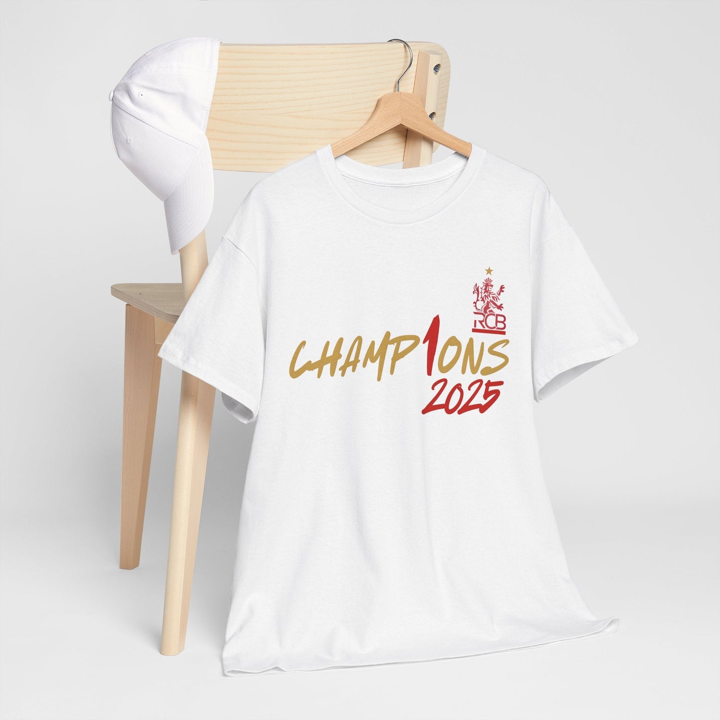 IPL RCB Champion T-Shirt, Black, White, Soft Cotton, Cricket Fan Jersey, Indian Premier League Houseofmagnetic