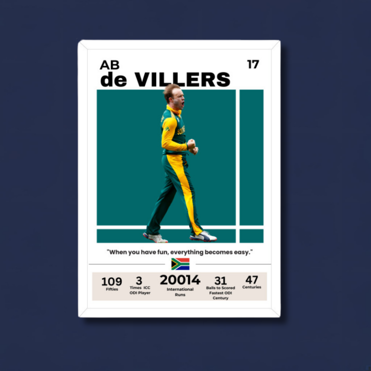 AB de Villiers Poster Houseofmagnetic