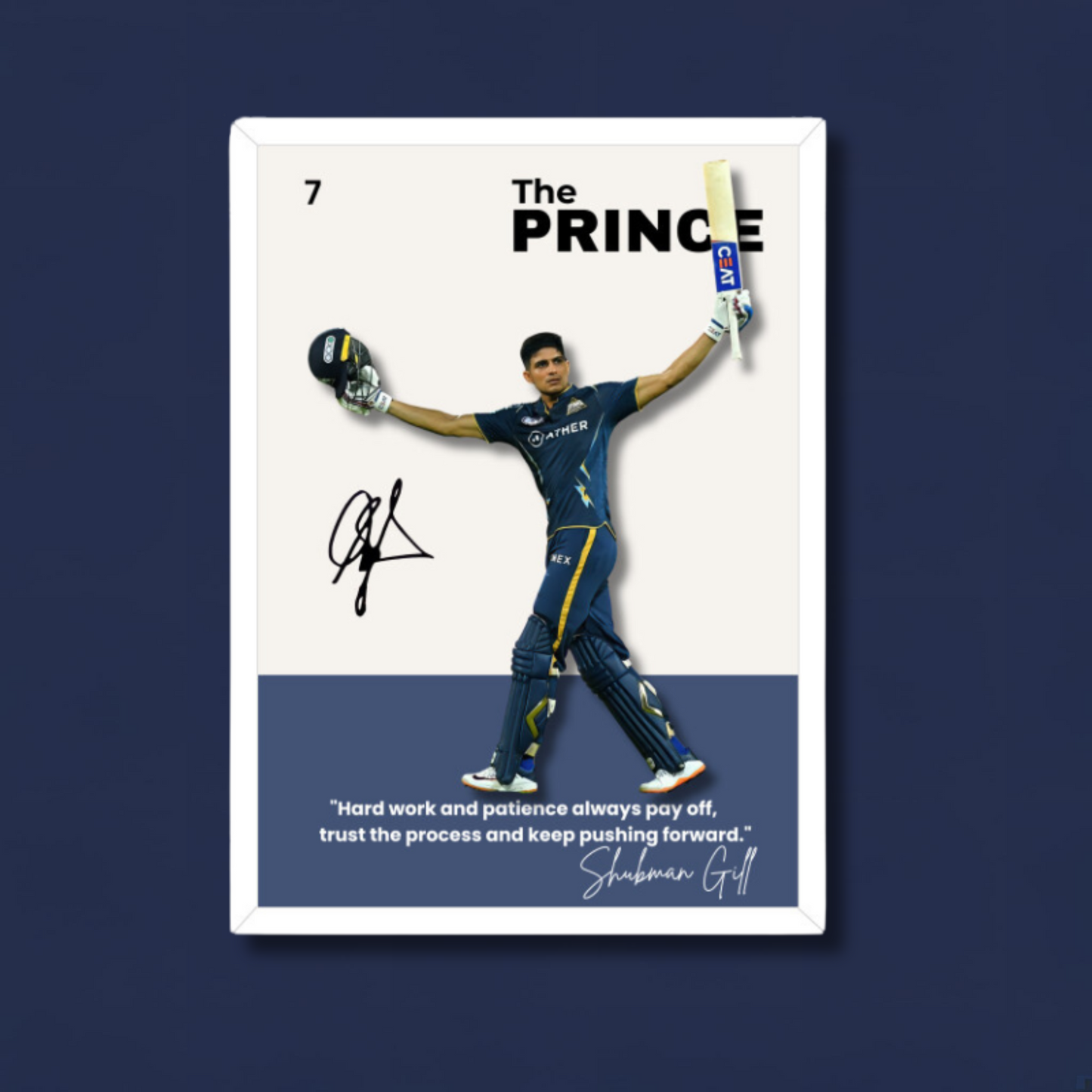 Shubman Gill Poster - The Prince of Cricket Houseofmagnetic