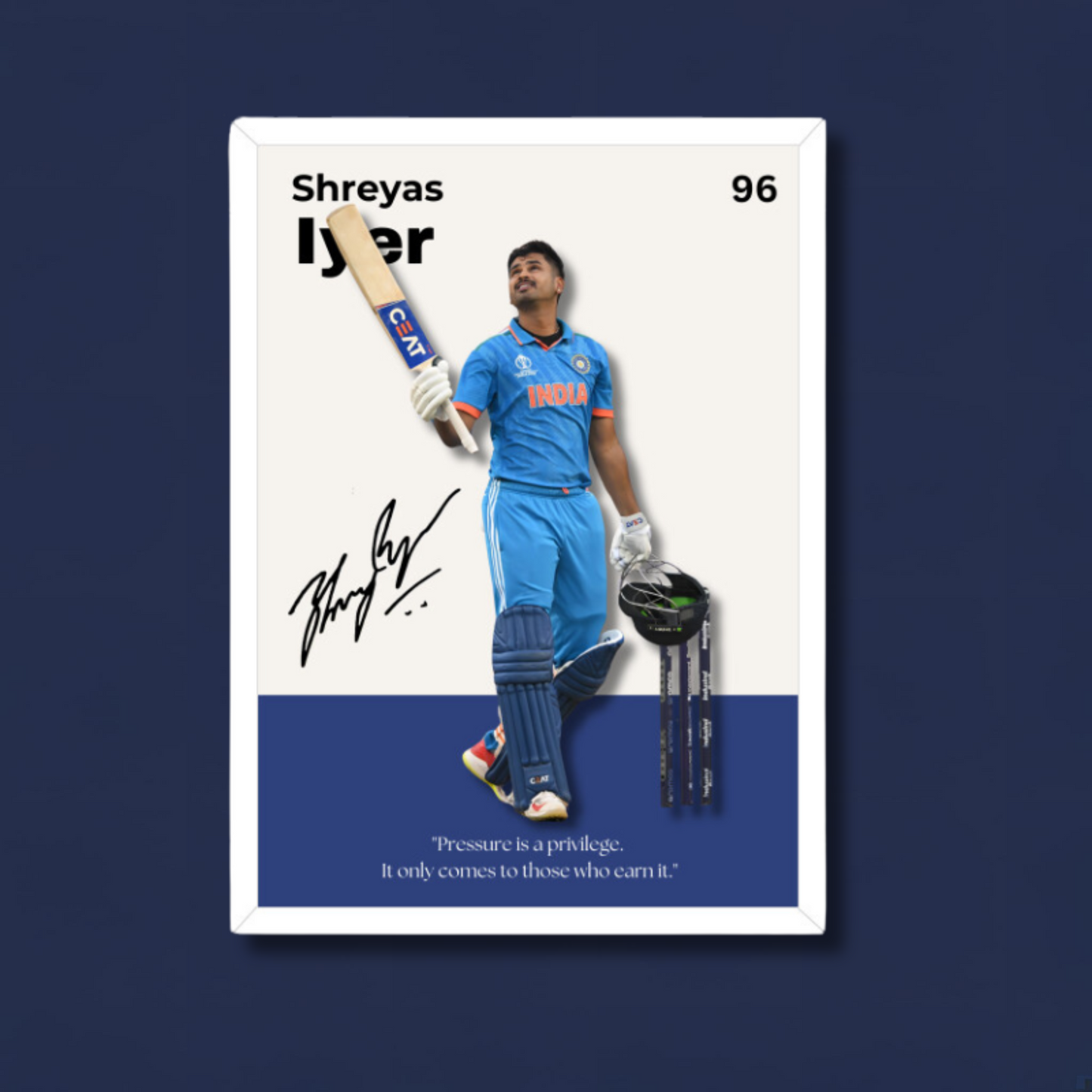 Shreyas Iyer Poster Houseofmagnetic
