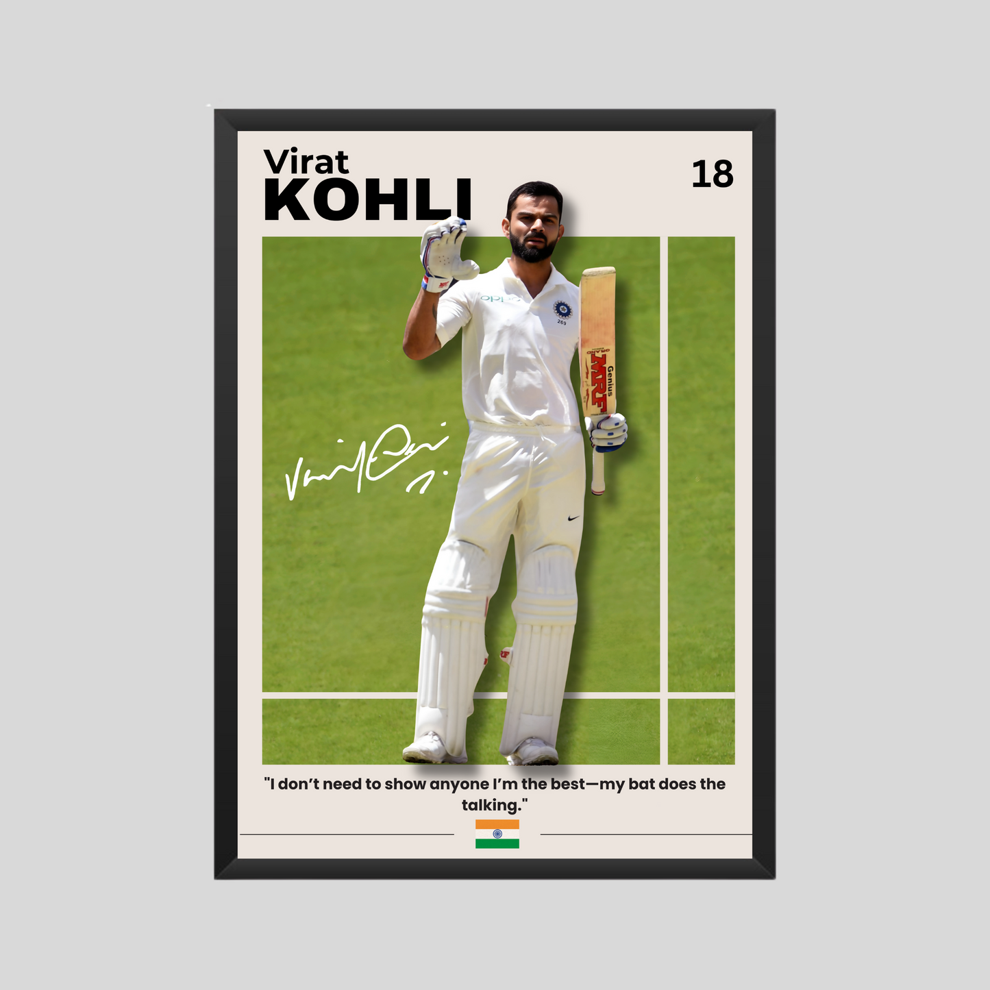 Virat Kohli Poster | "My Bat Does the Talking" Houseofmagnetic