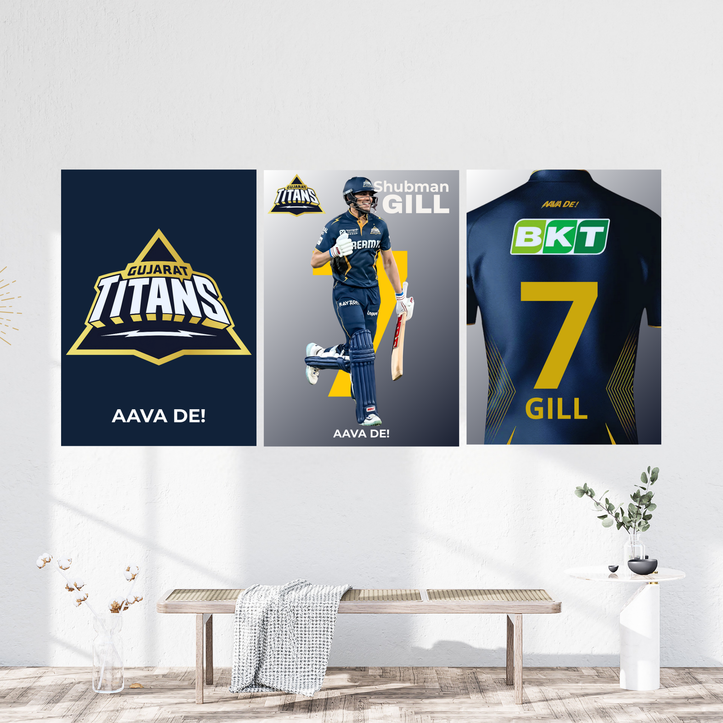 Gujarat Titans Poster Combo – Set of 3 Houseofmagnetic