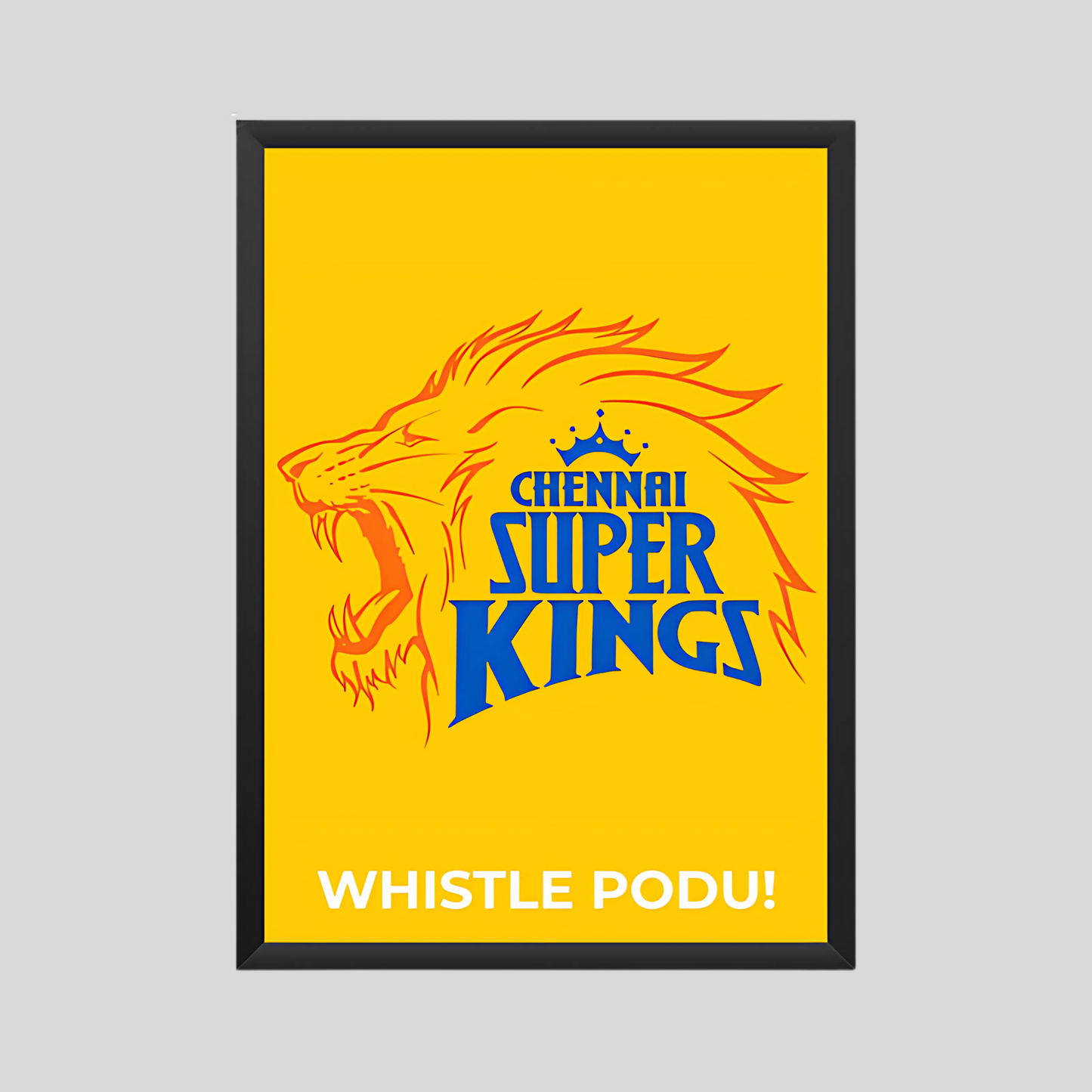 Chennai Super Kings (CSK) Poster - Whistle Podu Houseofmagnetic