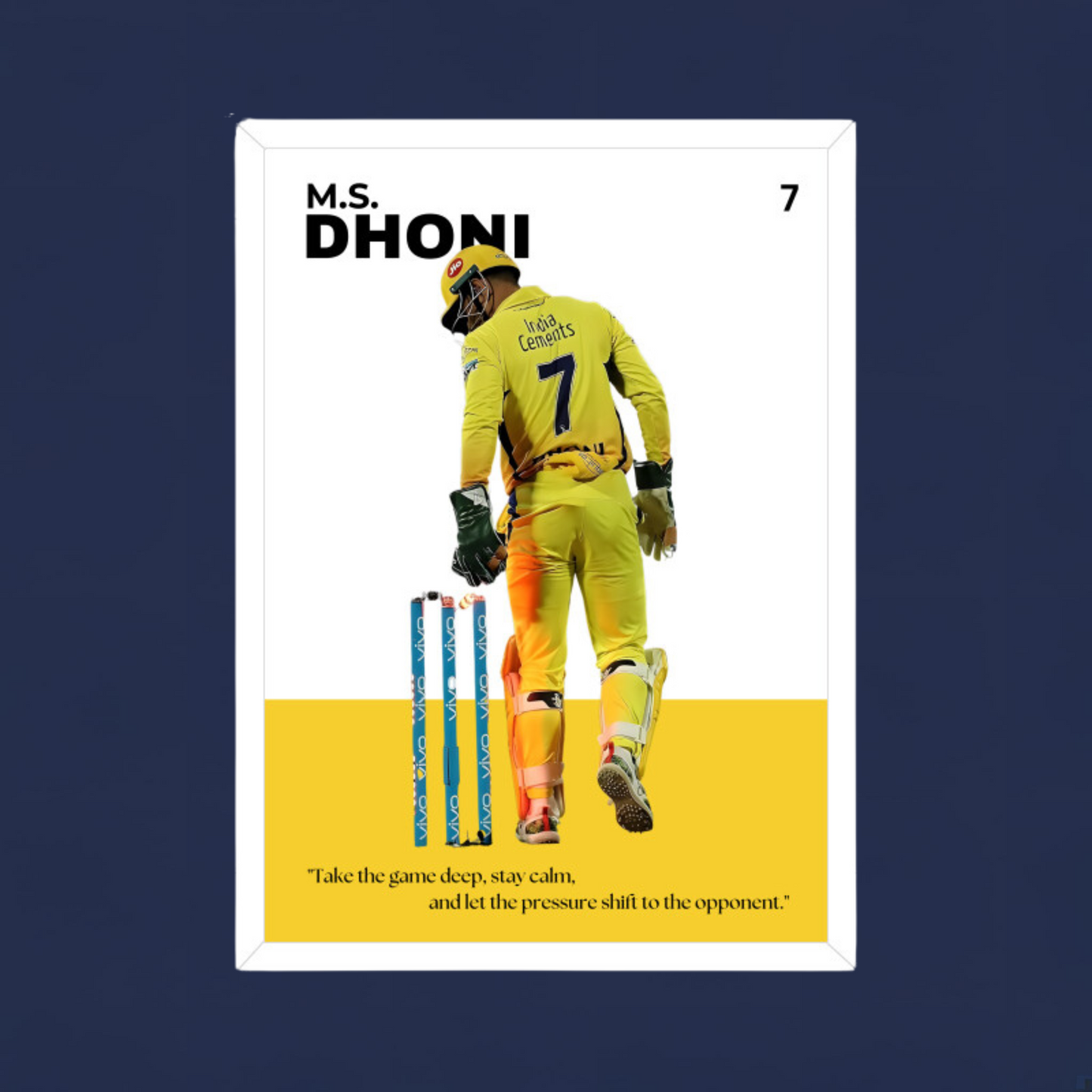 M.S. Dhoni Poster Houseofmagnetic