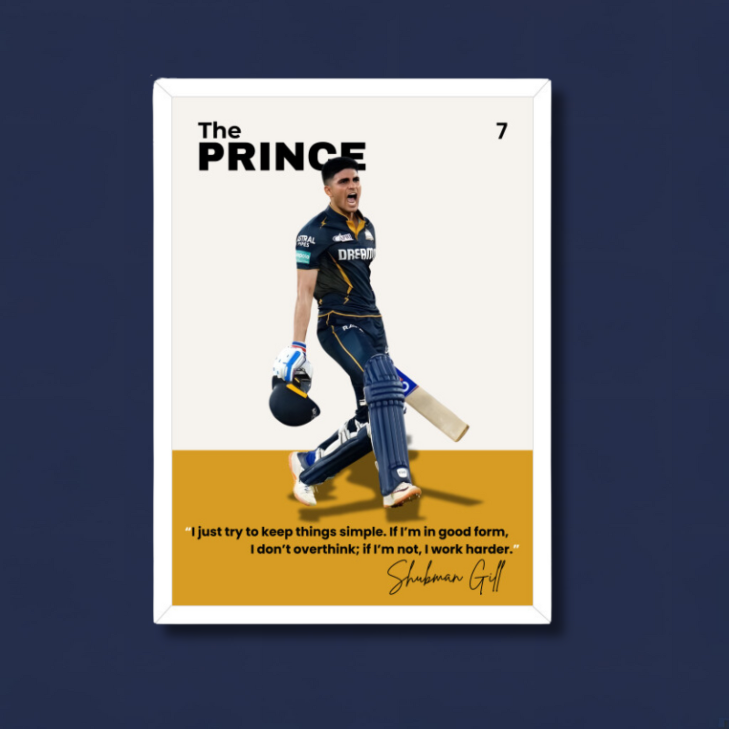 Shubman Gill Poster Houseofmagnetic
