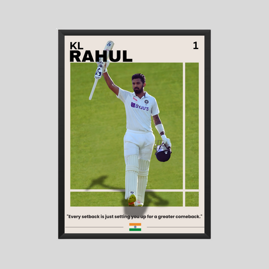 KL Rahul Test Poster Houseofmagnetic