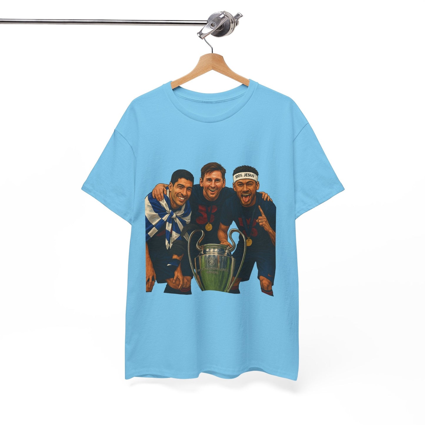Legendary Trio Champions T-Shirt – UEFA Cup Celebration Tee | House of Magnetic HOUSE OF MAGNETIC
