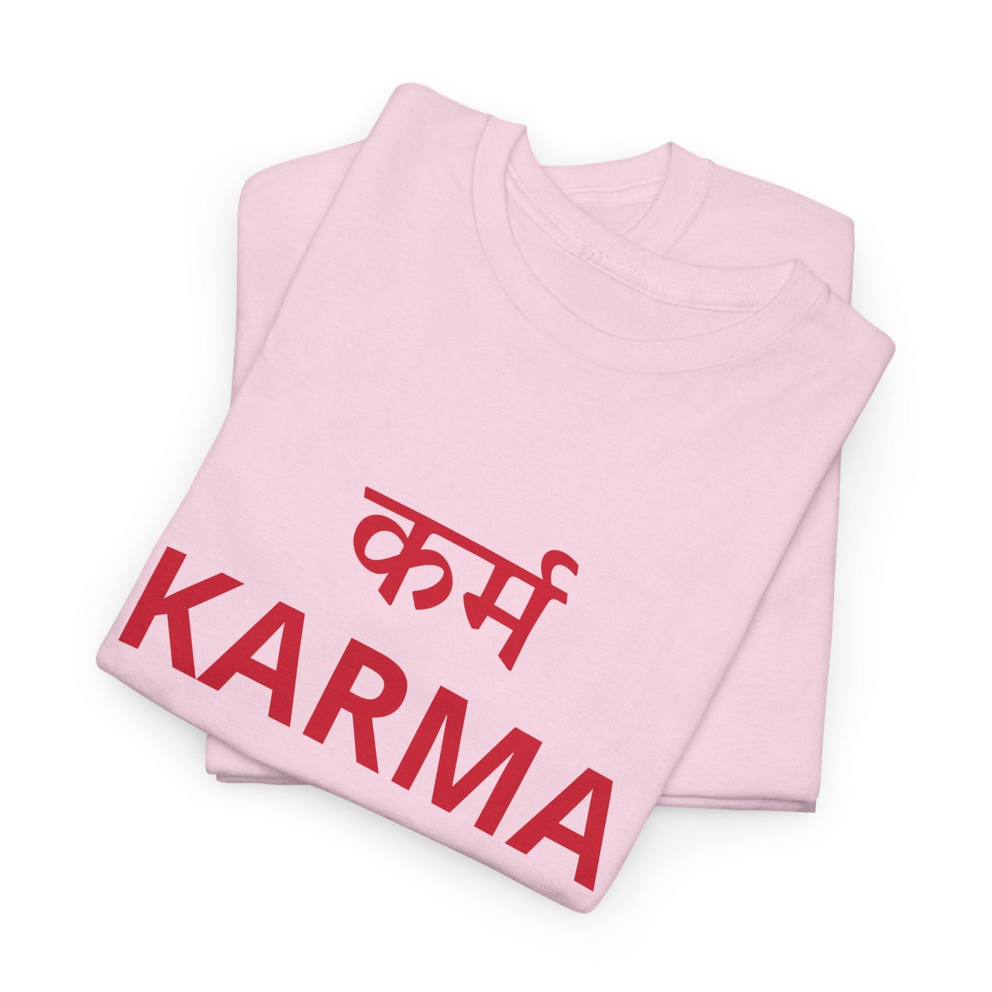 KARMA Bold Red Graphic T-Shirt – Sanskrit Typography Tee | House of Magnetic HOUSE OF MAGNETIC