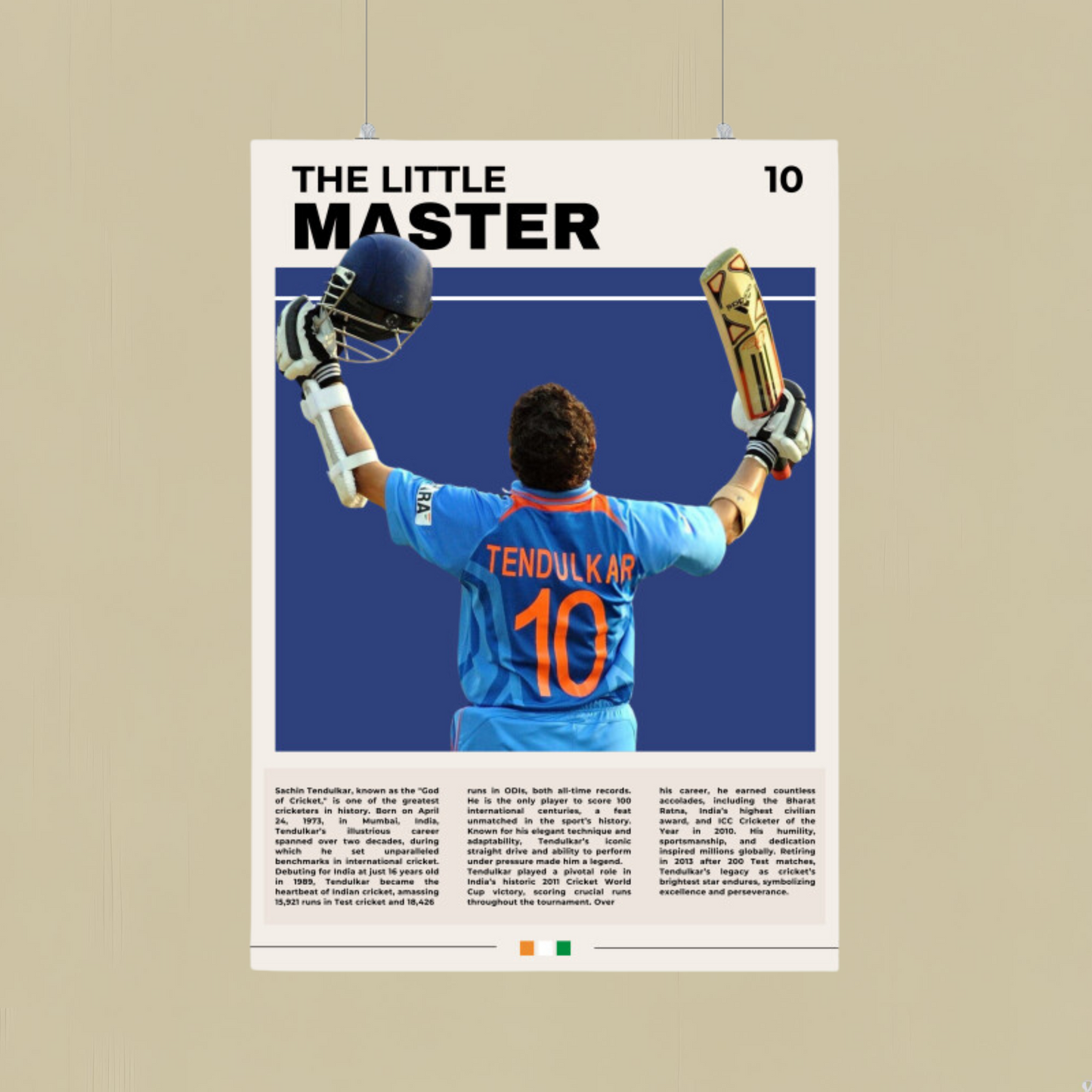 Sachin Tendulkar Poster Houseofmagnetic