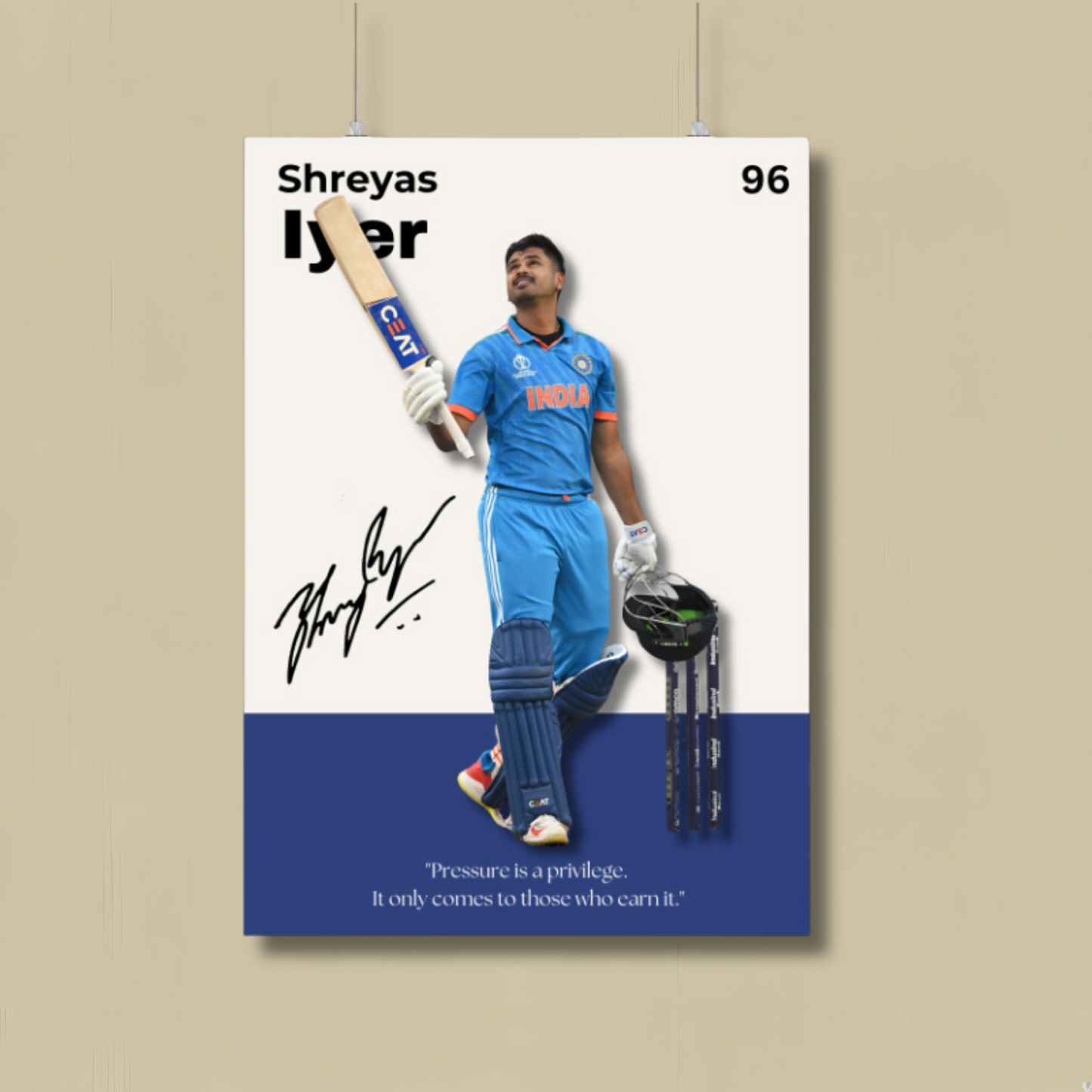 Shreyas Iyer Poster Houseofmagnetic