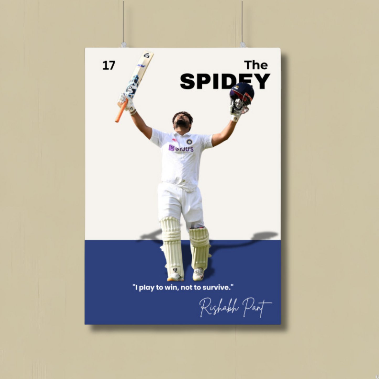 Rishabh Pant Poster Houseofmagnetic