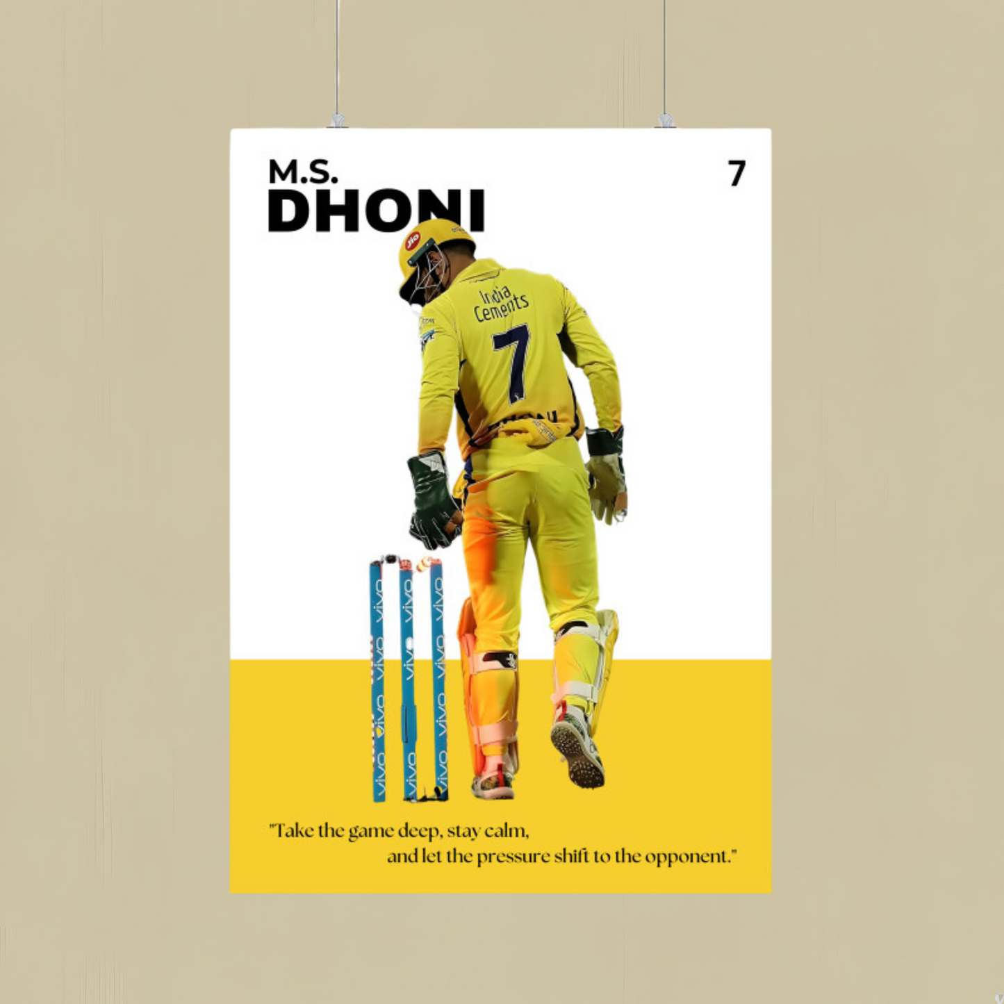 M.S. Dhoni Poster Houseofmagnetic