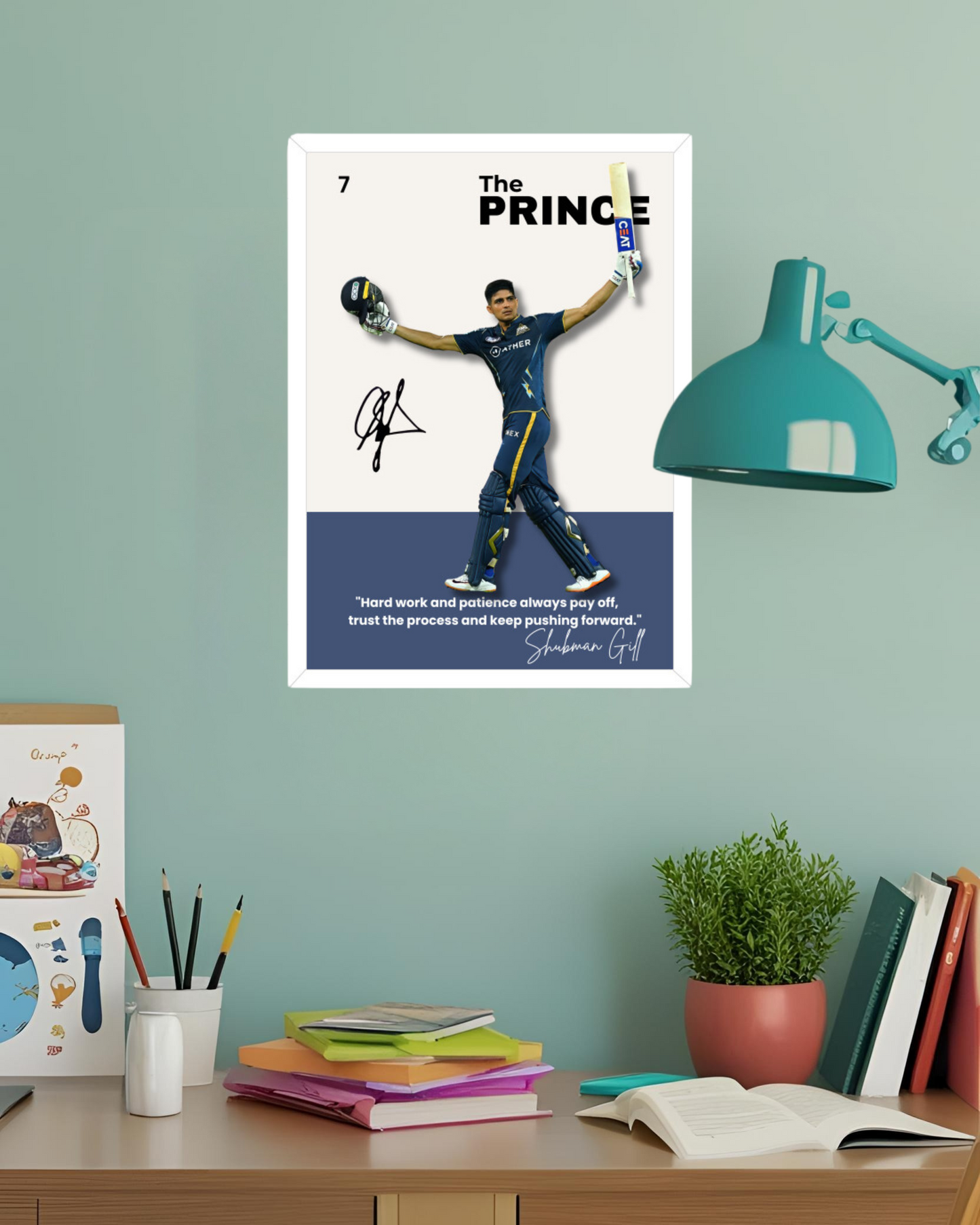 Shubman Gill Poster - The Prince of Cricket Houseofmagnetic