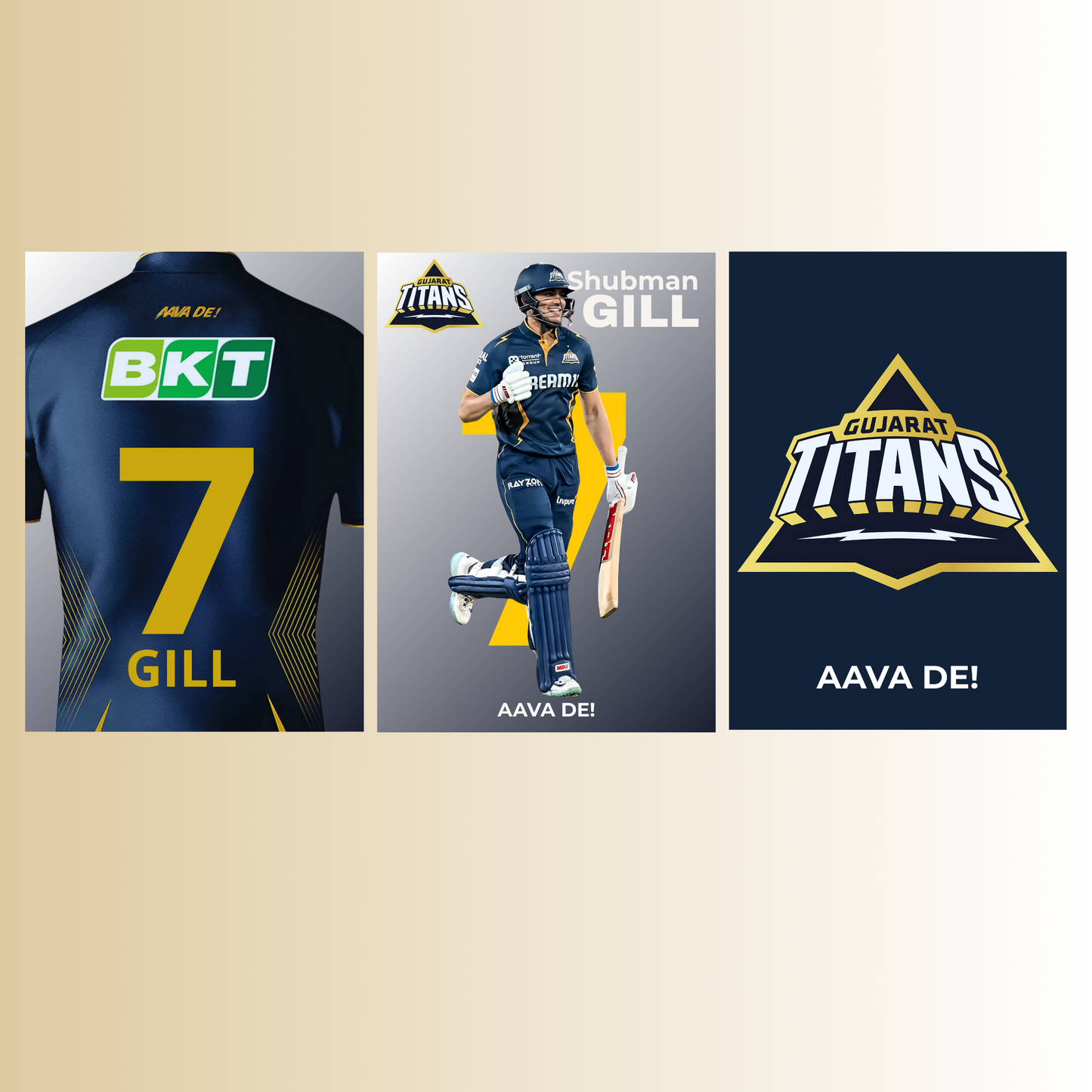 Gujarat Titans Poster Combo – Set of 3 Houseofmagnetic