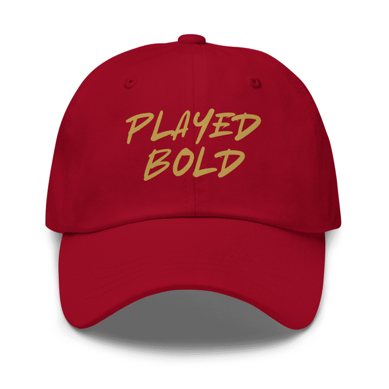 Played Bold RCB Cap – IPL 2025 Inspired | Cricket Fan Cap | Unisex Adjustable | House of Magnetic HOUSE OF MAGNETIC