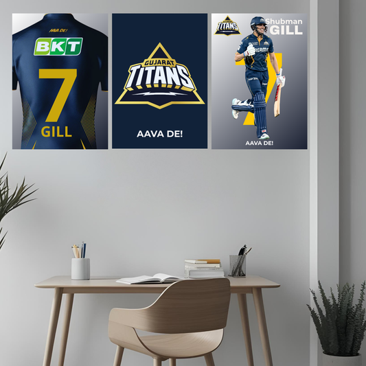Gujarat Titans Poster Combo – Set of 3 Houseofmagnetic