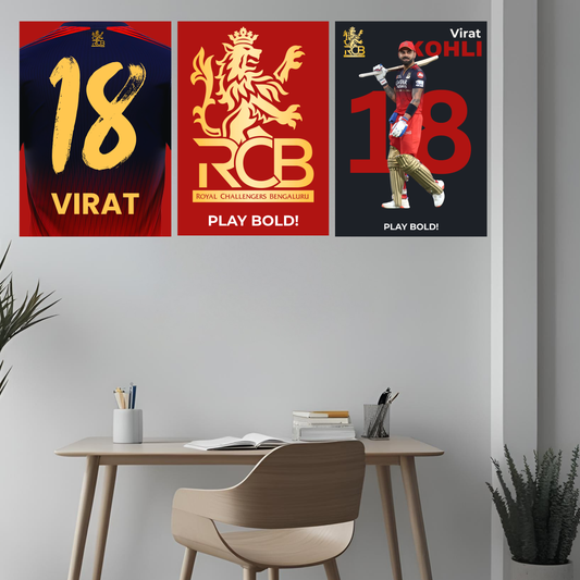 RCB Poster Combo – Set of 3 Houseofmagnetic