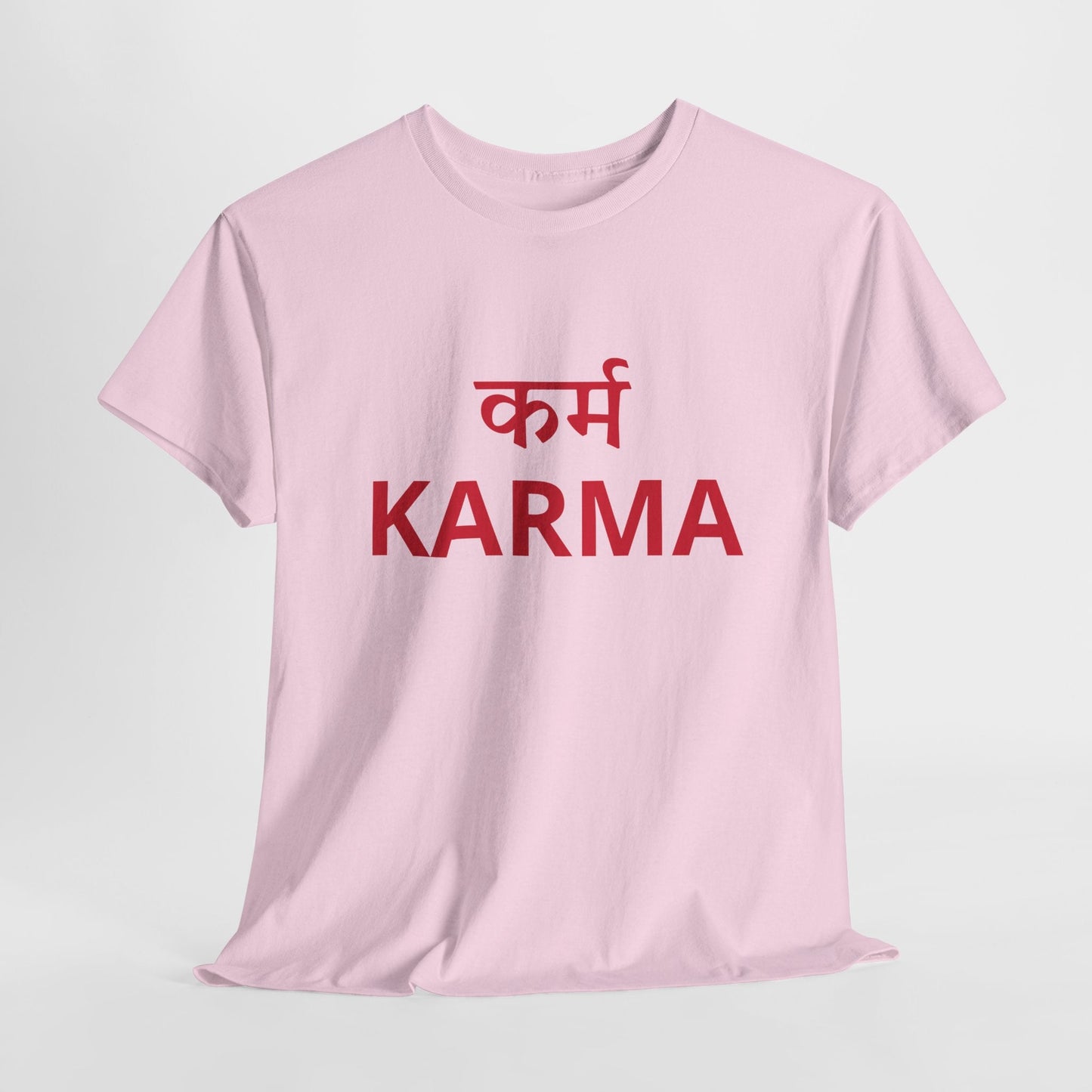 KARMA Bold Red Graphic T-Shirt – Sanskrit Typography Tee | House of Magnetic HOUSE OF MAGNETIC