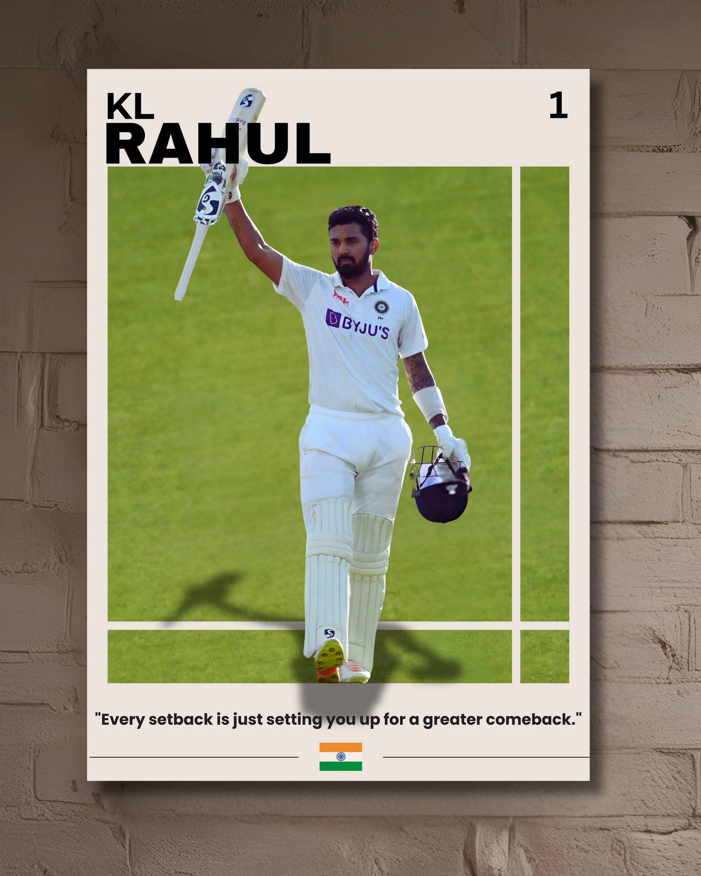 KL Rahul Test Poster Houseofmagnetic