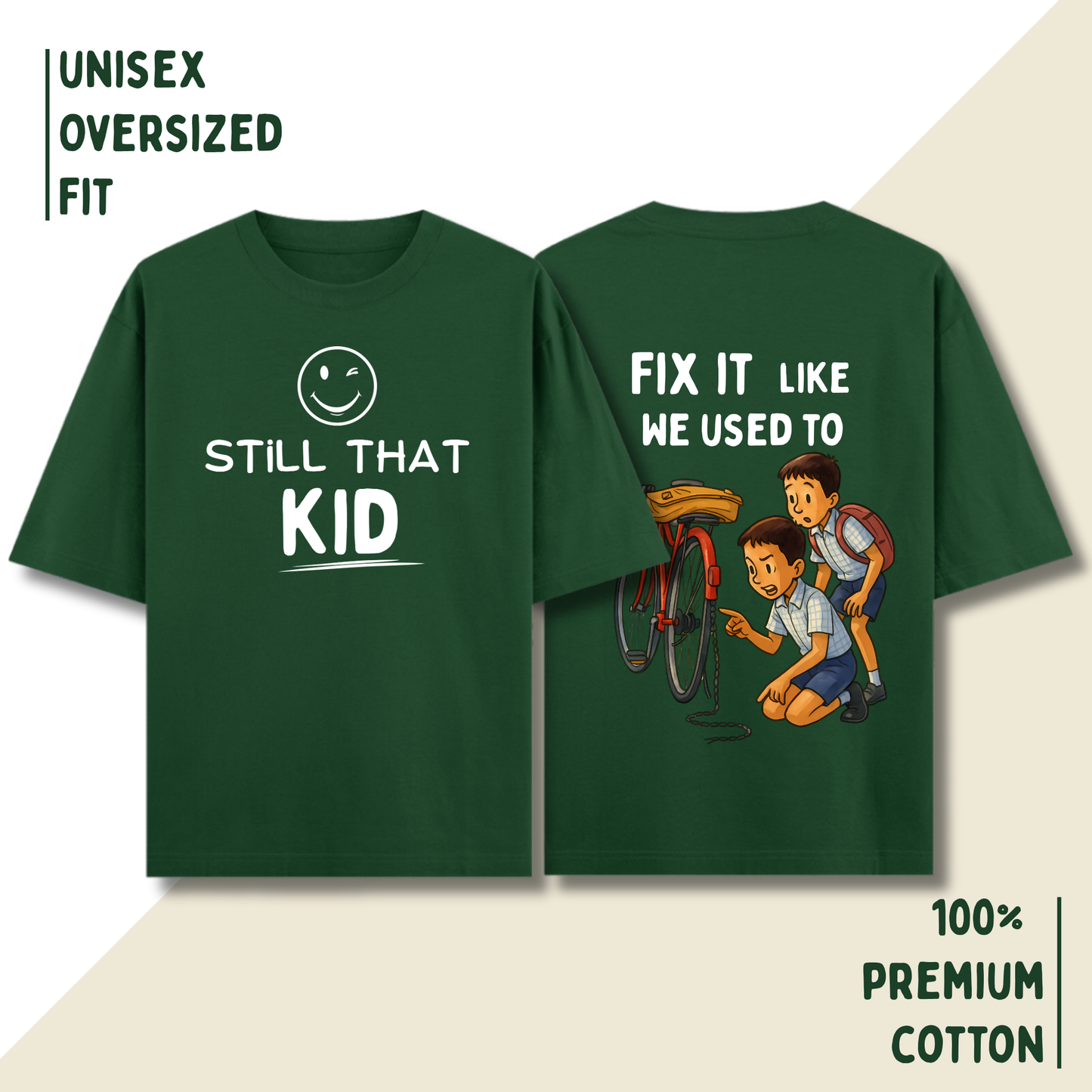Still That Kid – “Fix It Like We Used To” Oversized Unisex T-Shirt HOUSE OF MAGNETIC