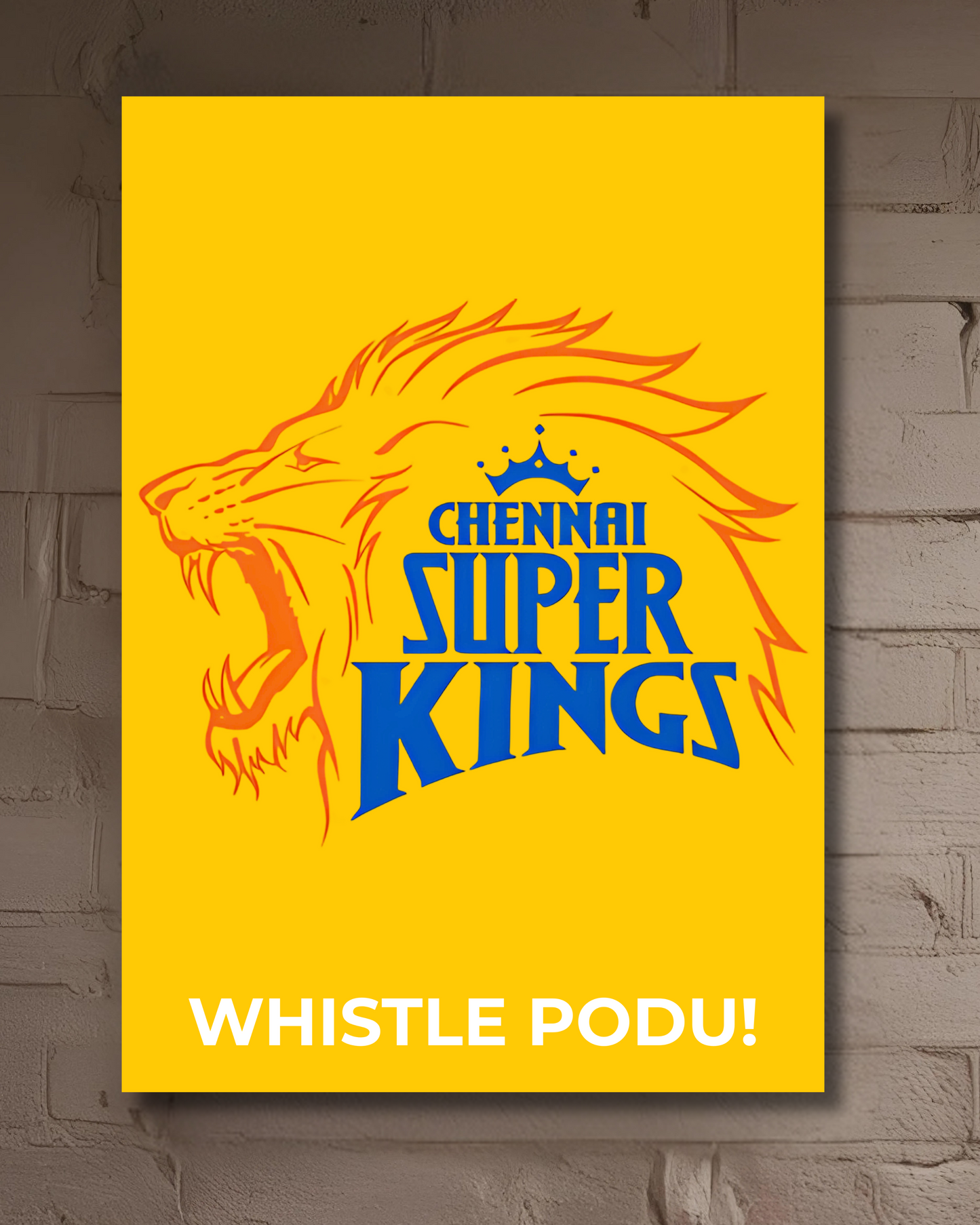Chennai Super Kings (CSK) Poster - Whistle Podu Houseofmagnetic