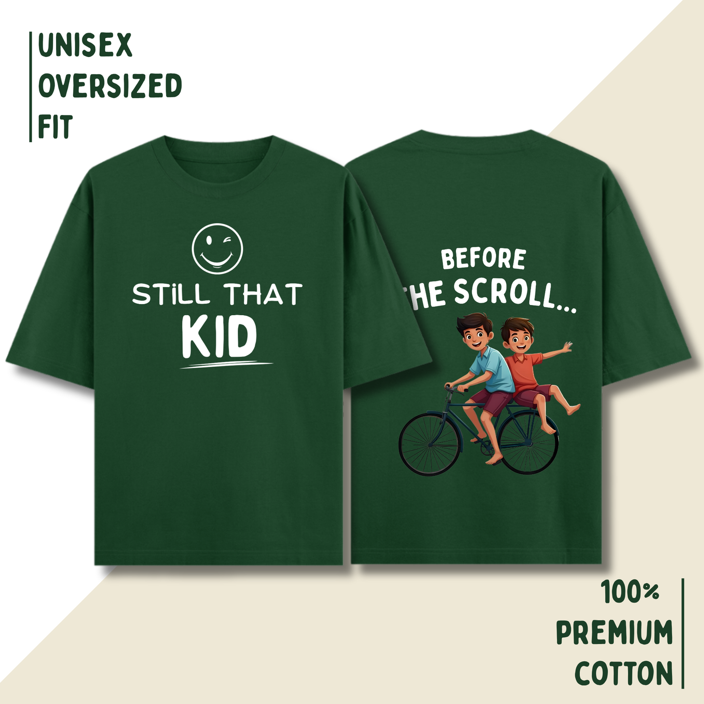 Still That Kid – "Before The Scroll" Oversized Unisex T-Shirt HOUSE OF MAGNETIC