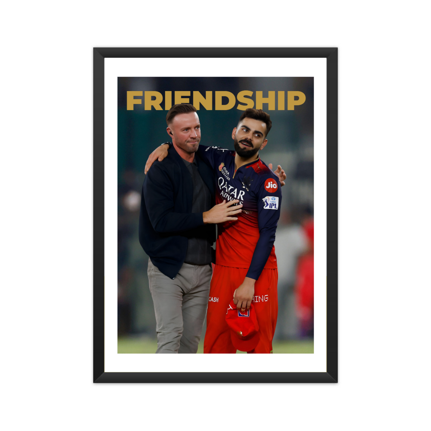 FRIENDSHIP – Virat Kohli & AB de Villiers | RCB IPL 2025 Champions Poster Houseofmagnetic