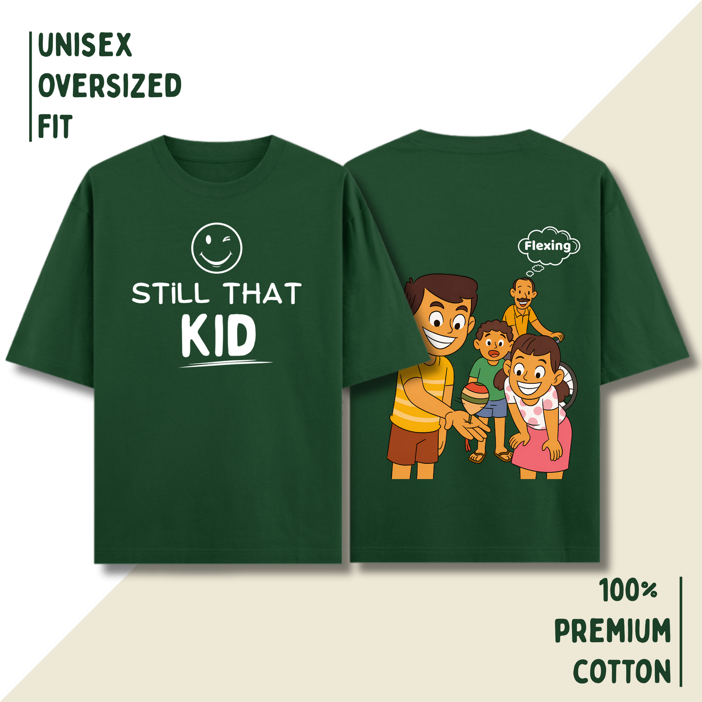 Still That Kid – “Flexing” Edition Oversized Unisex T-Shirt HOUSE OF MAGNETIC